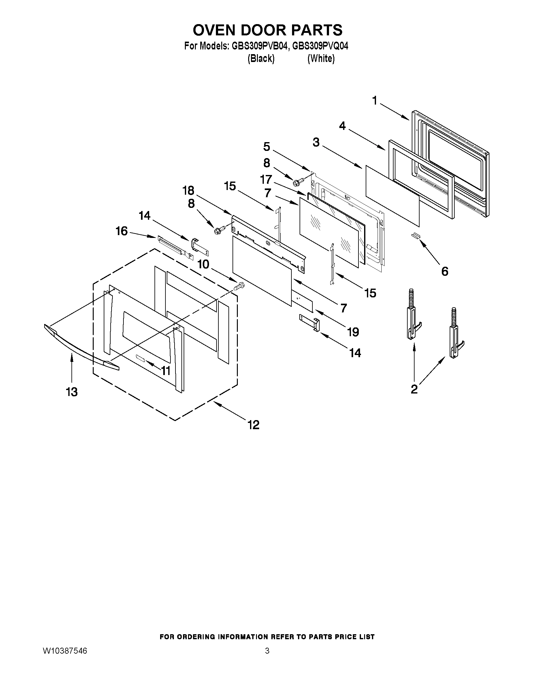 02 - OVEN DOOR PARTS