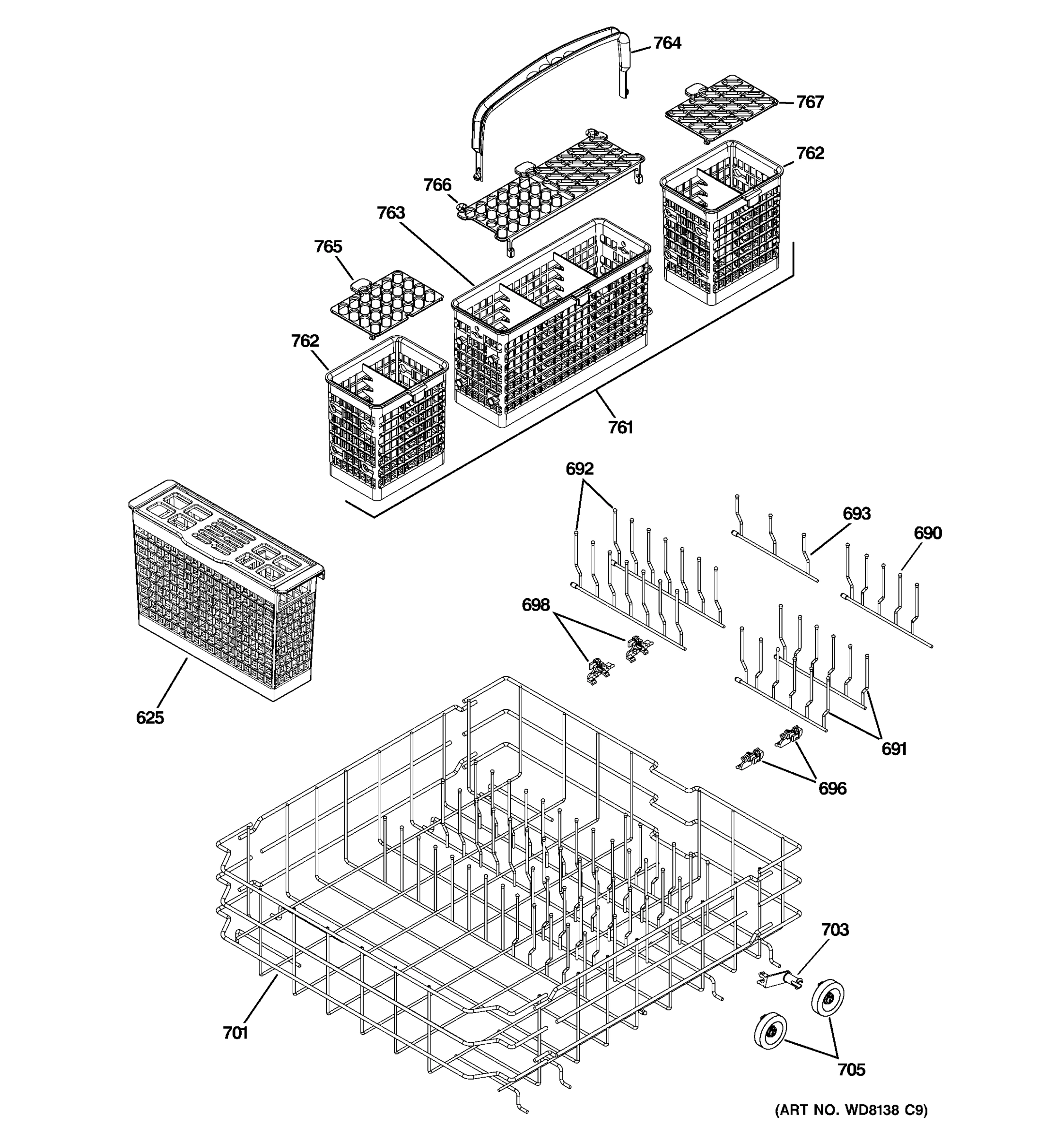 LOWER RACK ASSEMBLY