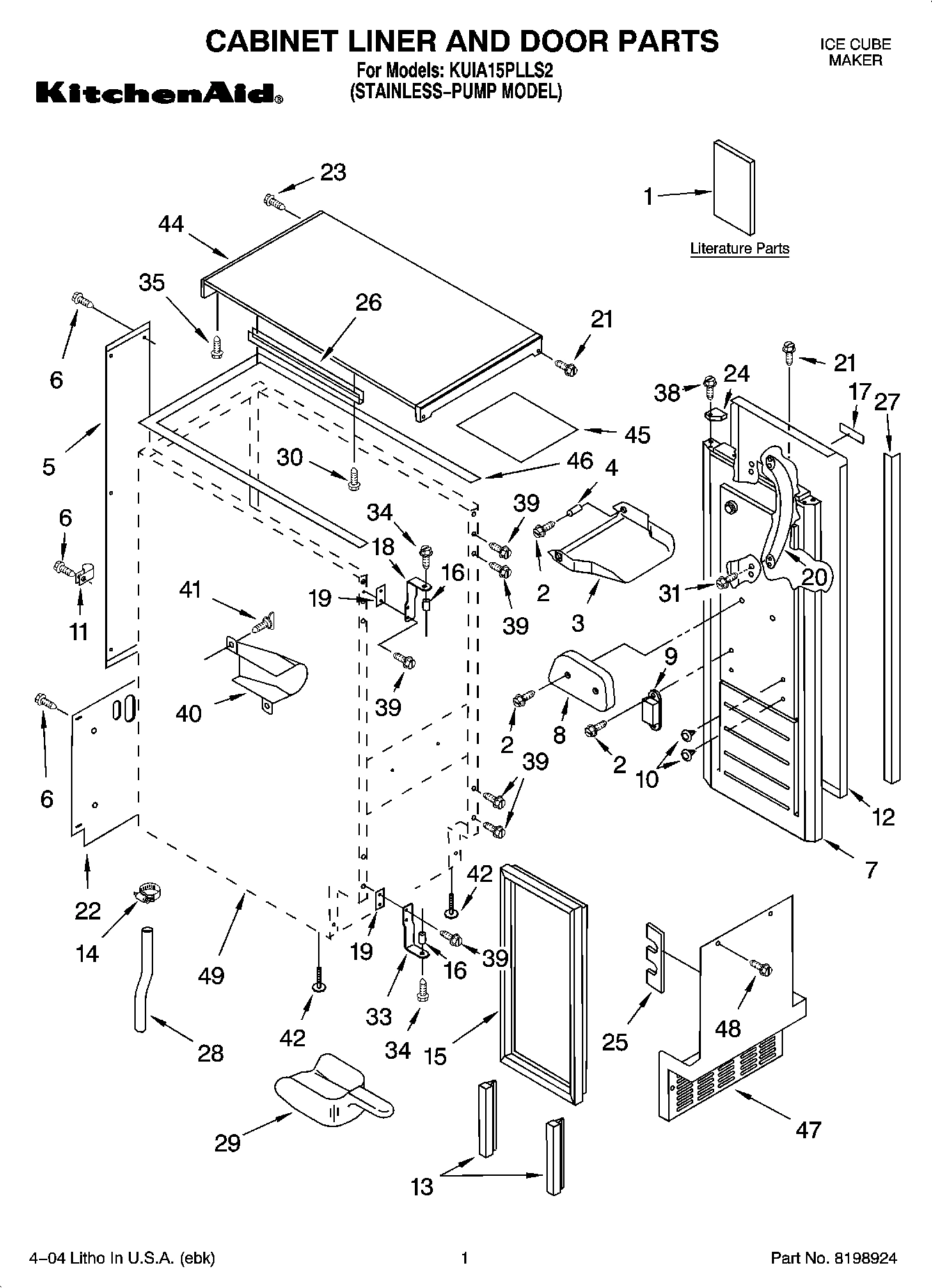 01 - CABINET LINER AND DOOR PARTS