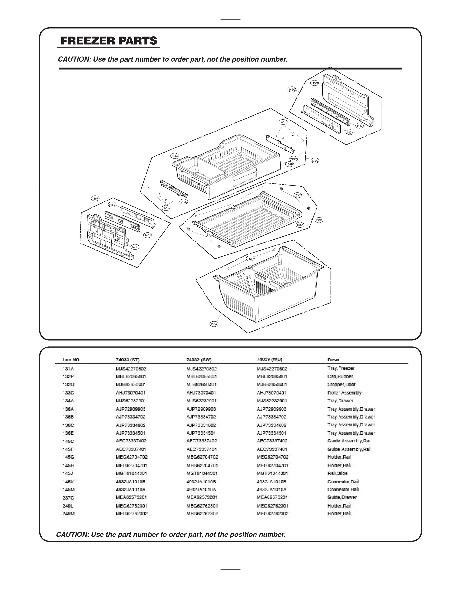 FREEZER PARTS