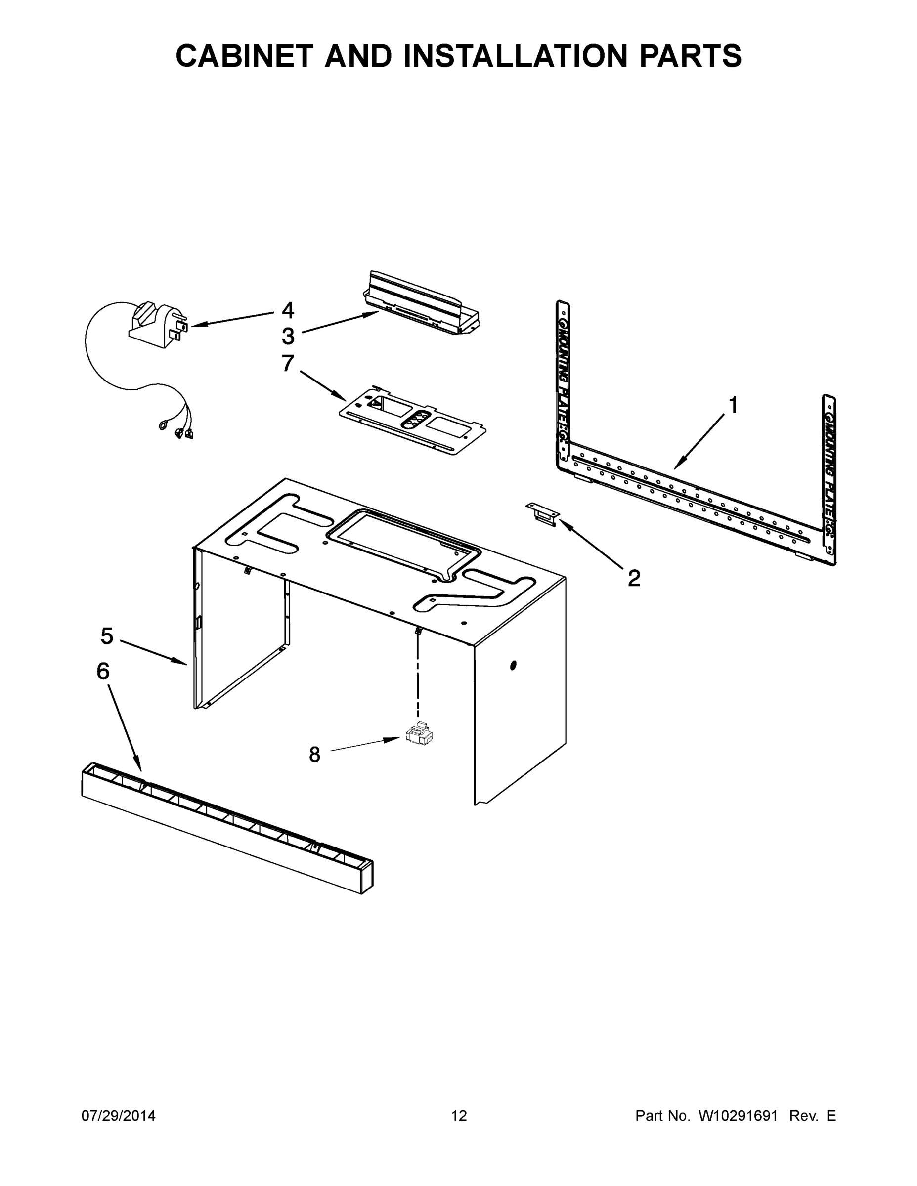 07 - CABINET AND INSTALLATION PARTS