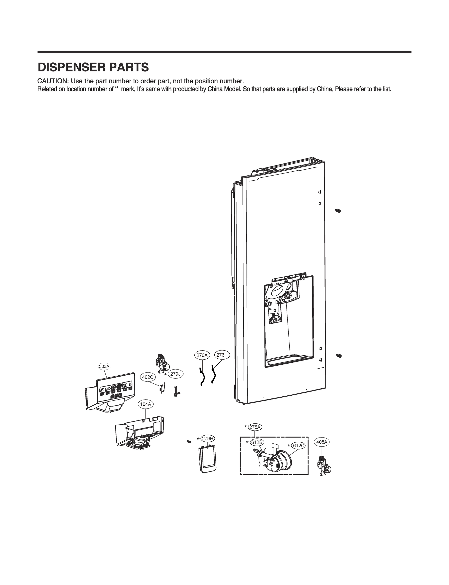 DISPENSER PARTS