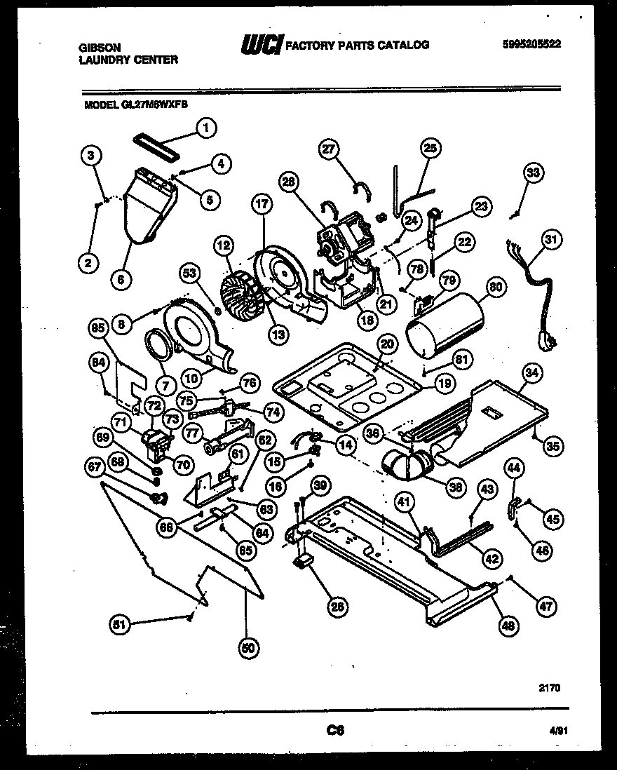 03 - BLOWER, IDLER ARM CLUTCH AND MOTOR