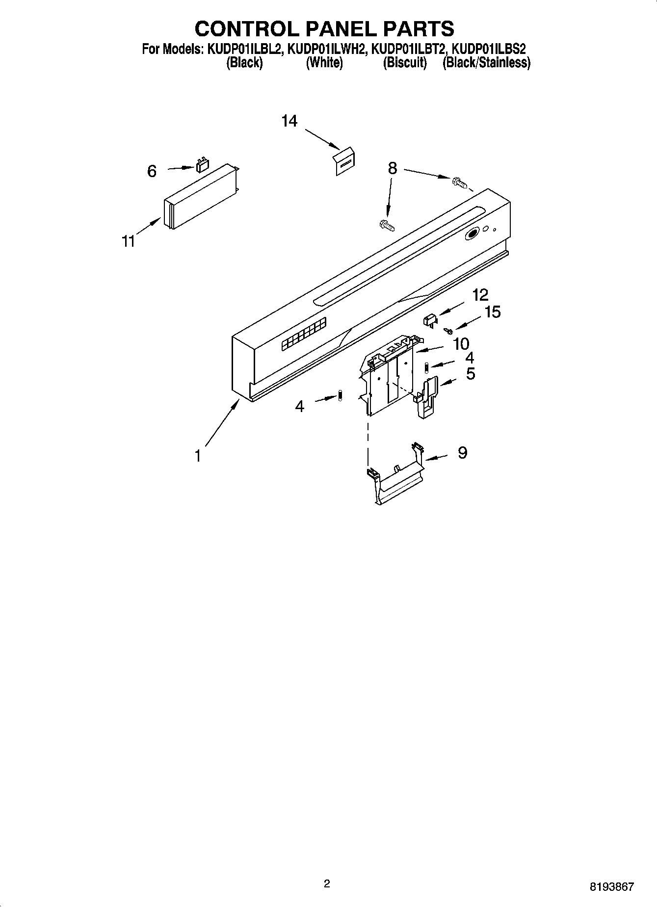 02 - CONTROL PANEL PARTS
