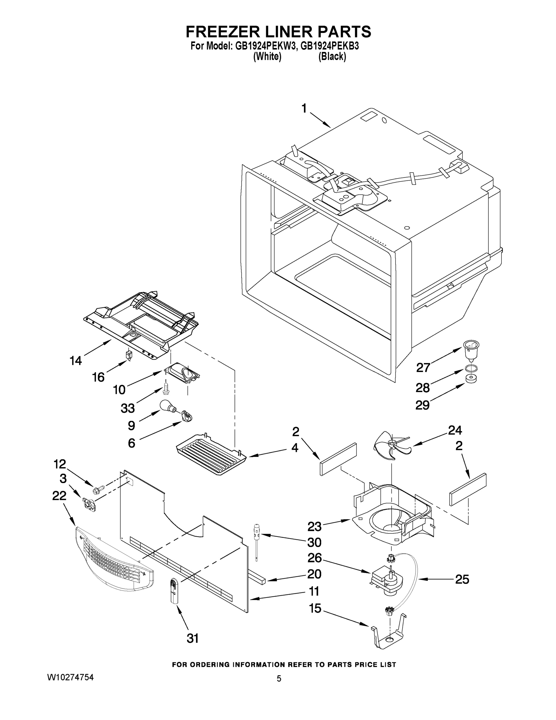 03 - FREEZER LINER PARTS