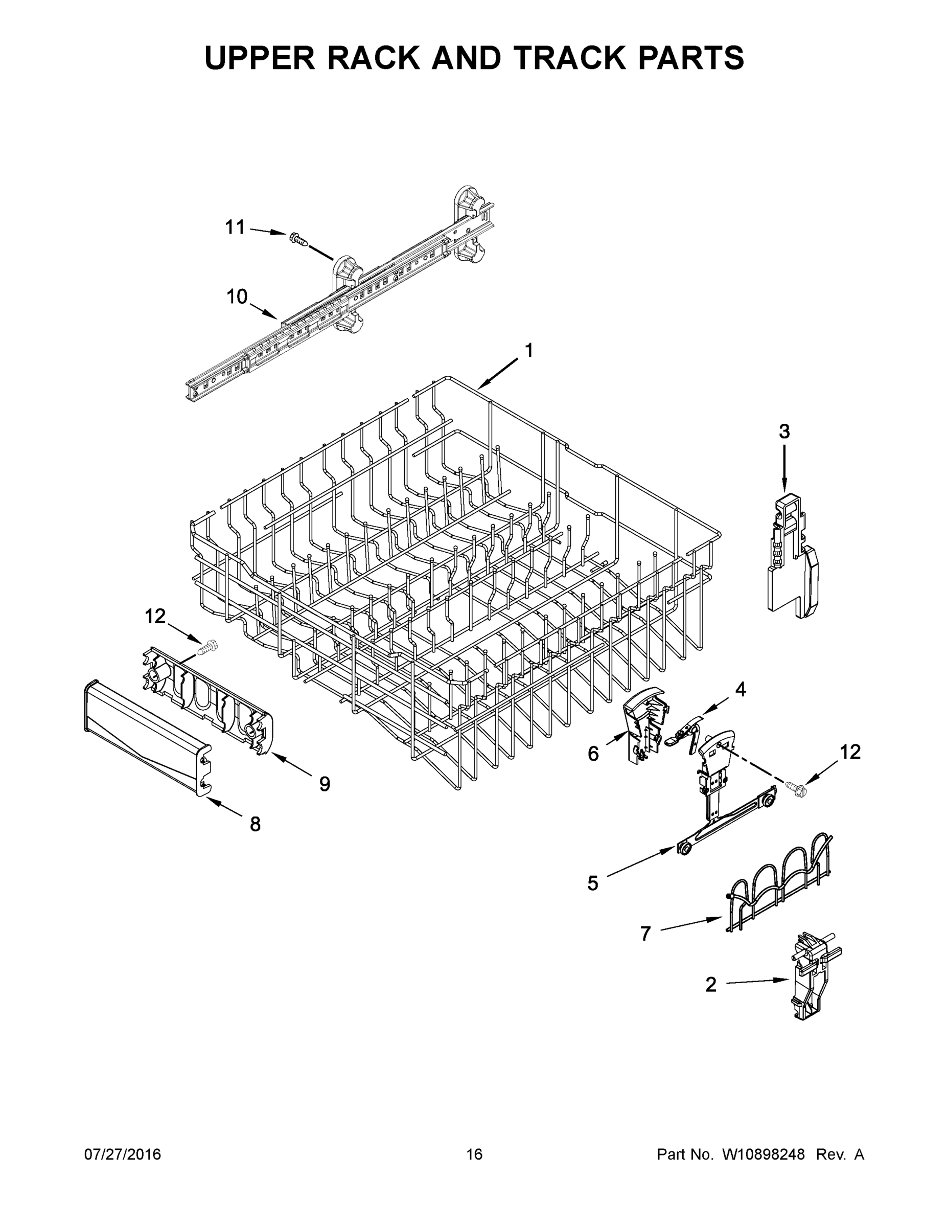 09 - UPPER RACK AND TRACK PARTS
