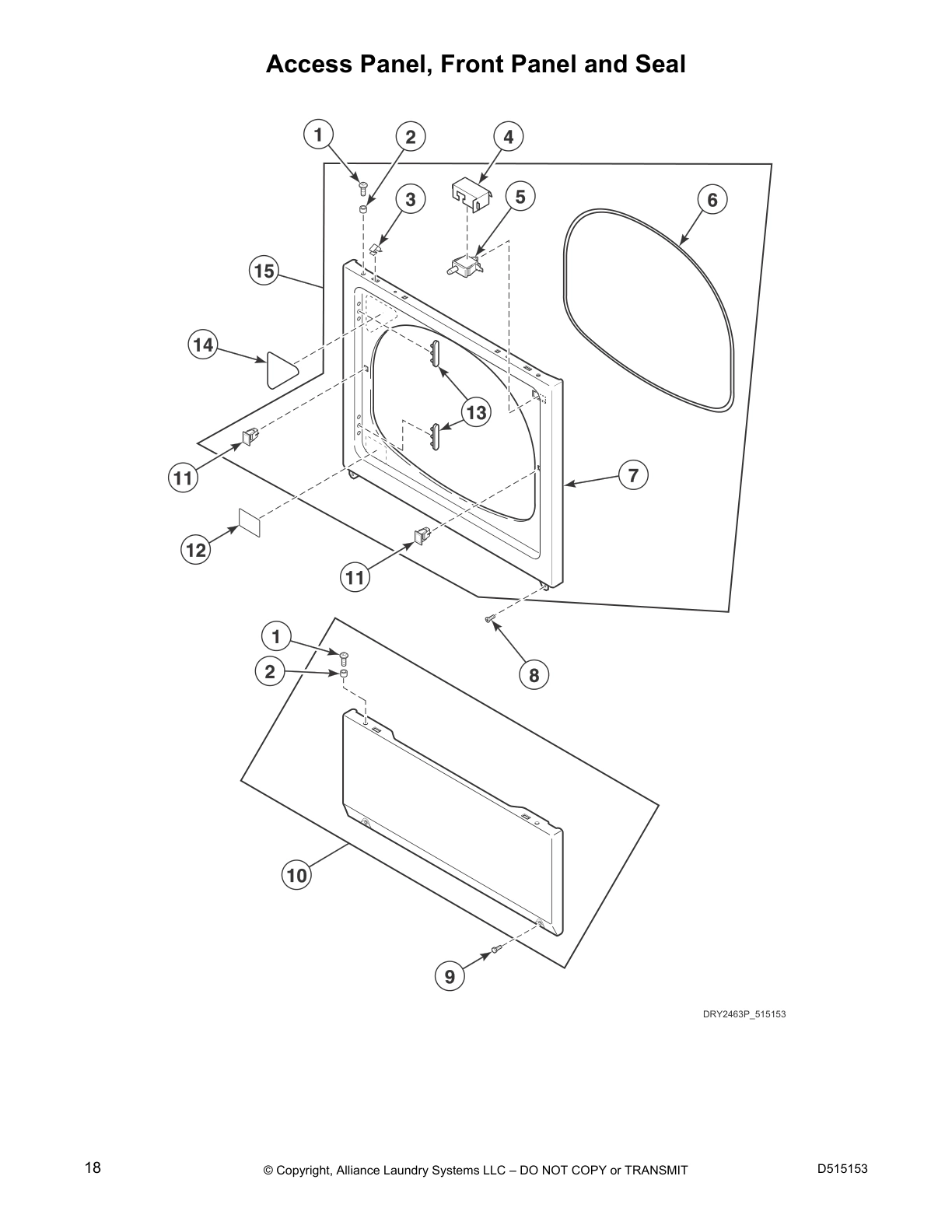 Access Panel, Front Panel and Seal