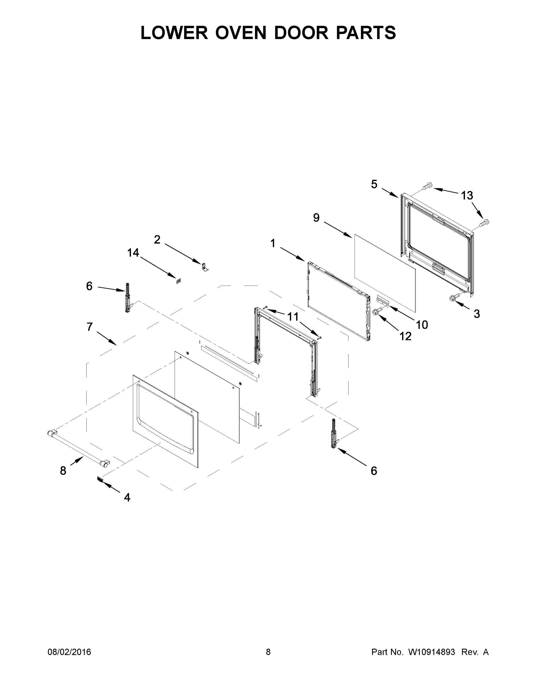 05 - LOWER OVEN DOOR PARTS