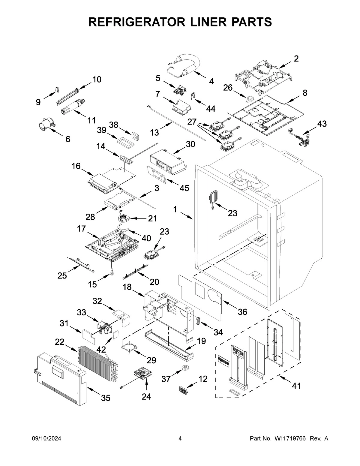 03 - REFRIGERATOR LINER PARTS