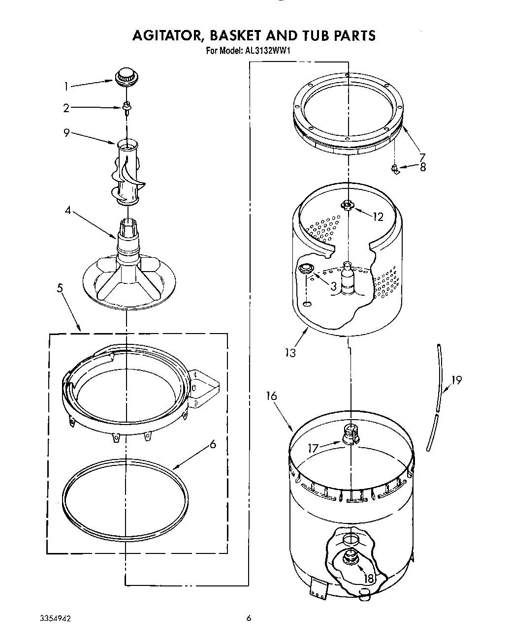 05 - AGITATOR, BASKET AND TUB