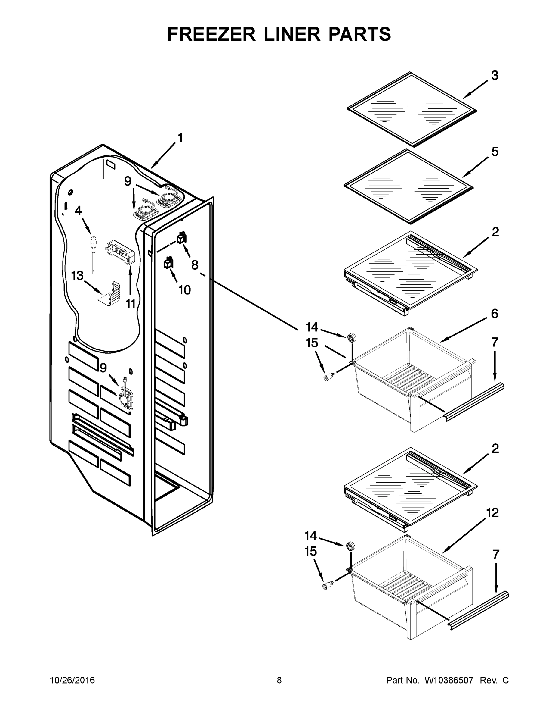 05 - FREEZER LINER PARTS