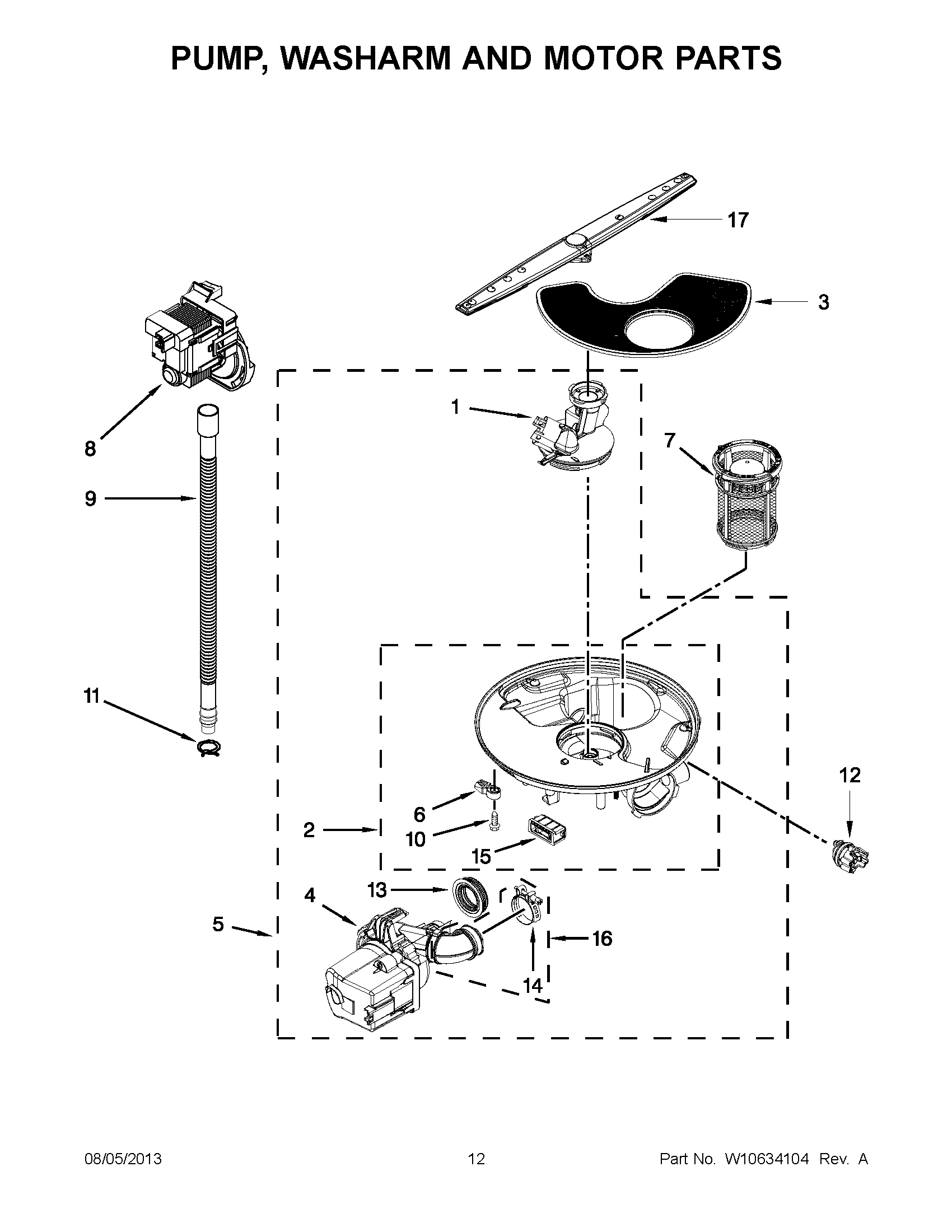 06 - PUMP, WASHARM AND MOTOR PARTS
