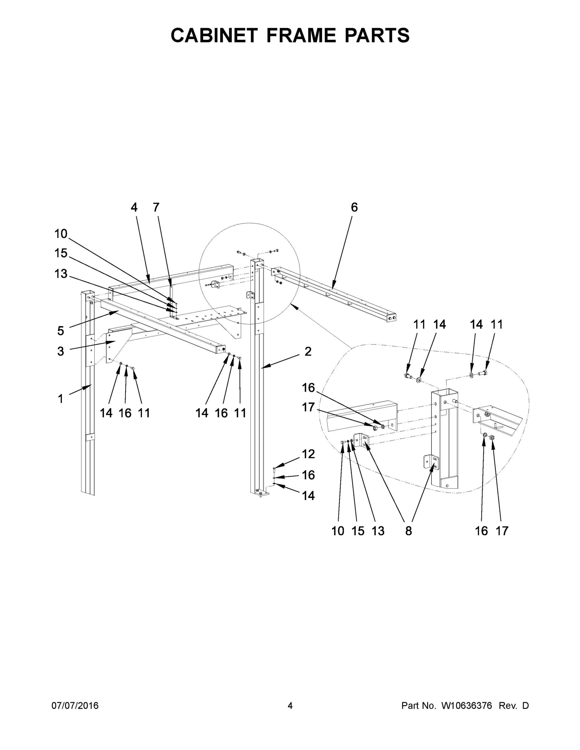 03 - CABINET FRAME PARTS