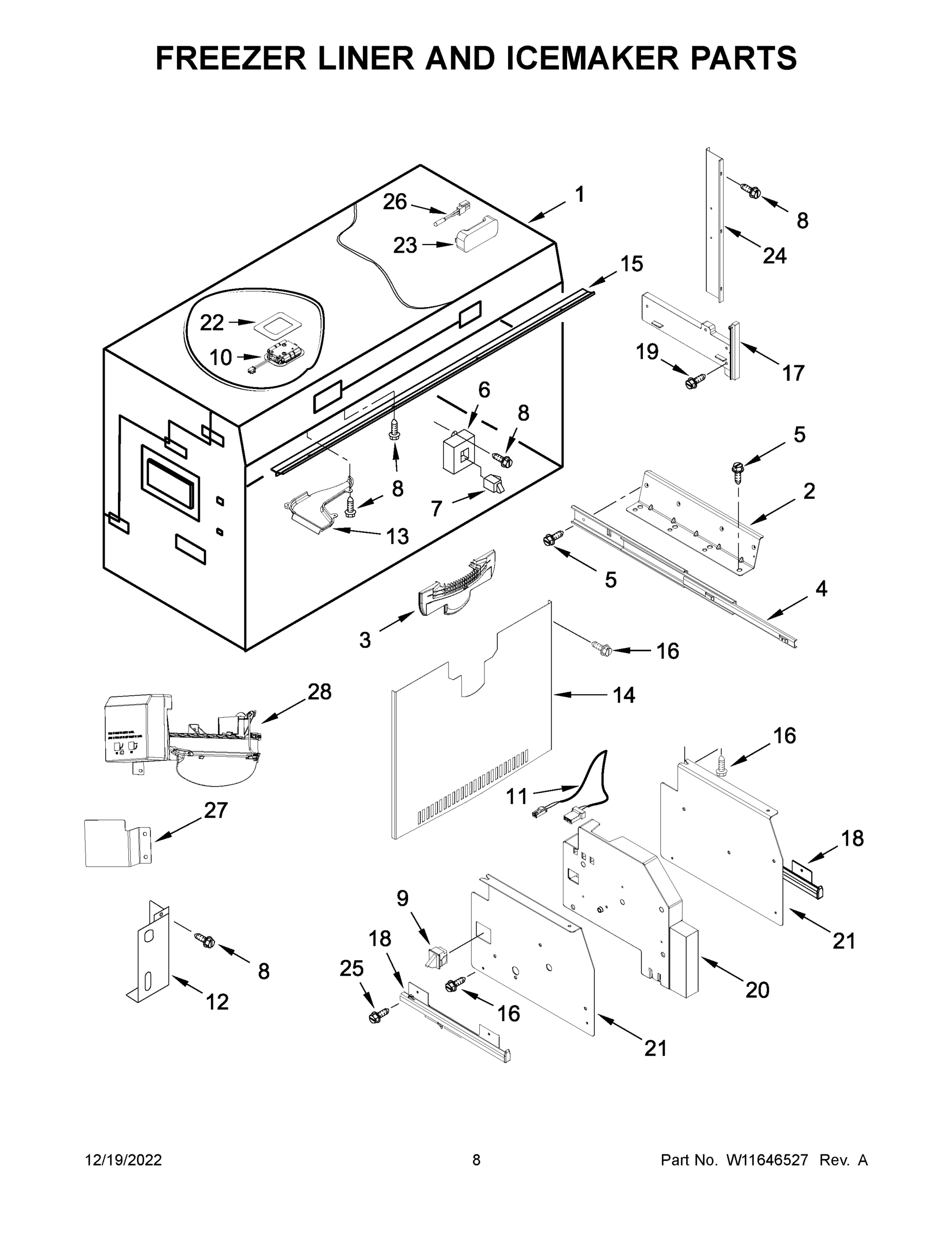 05 - FREEZER LINER AND ICEMAKER PARTS