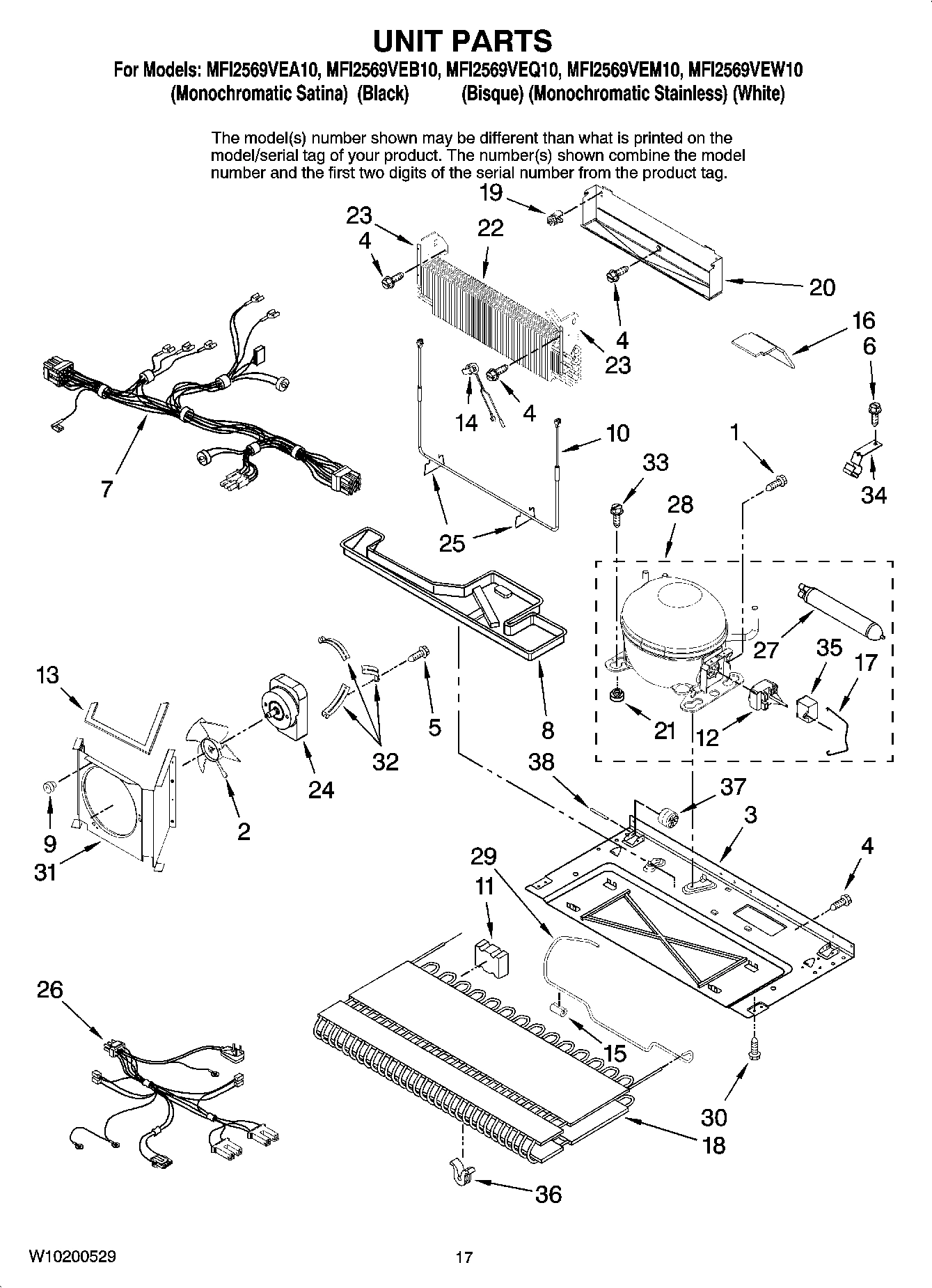 10 - UNIT PARTS, OPTIONAL PARTS (NOT INCLUDED)