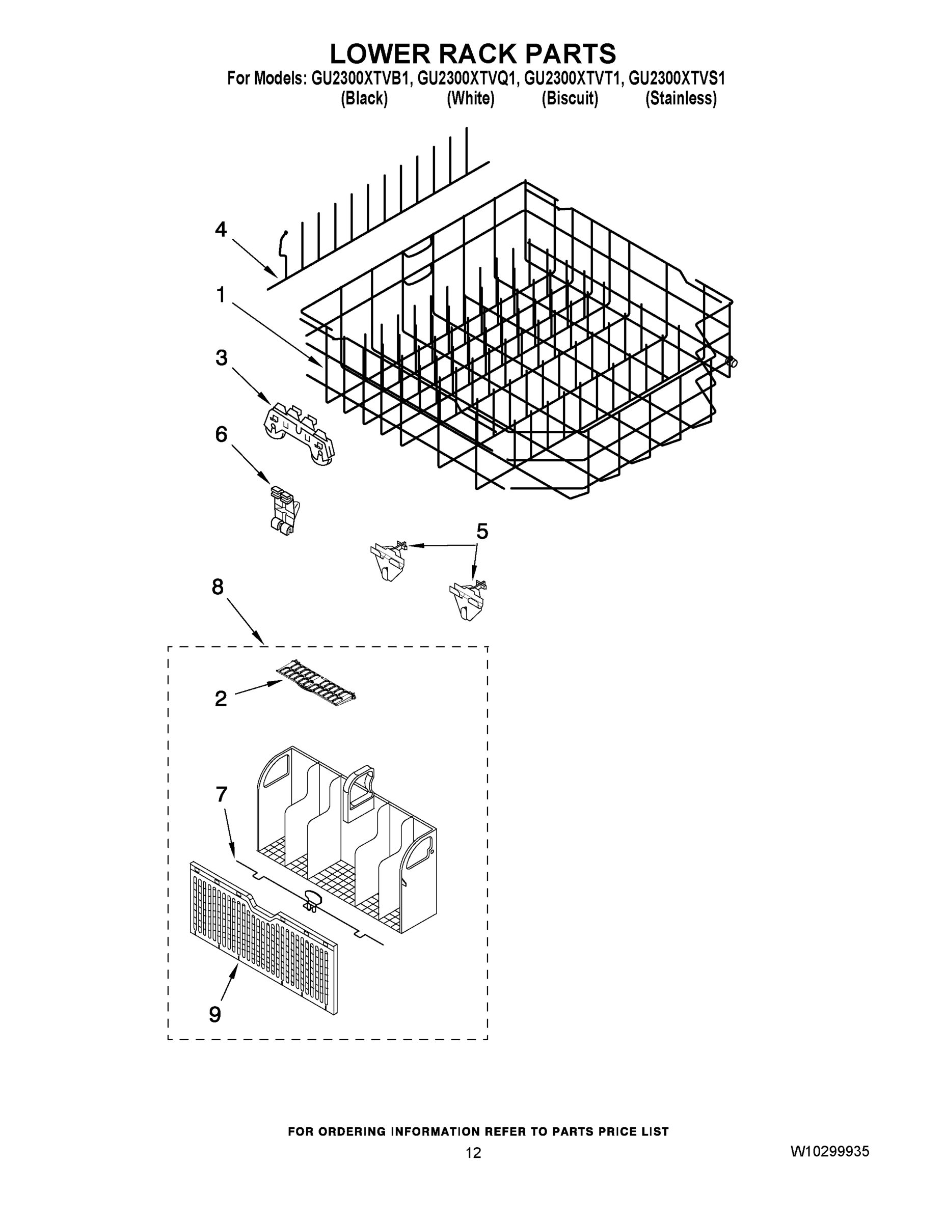 10 - LOWER RACK PARTS