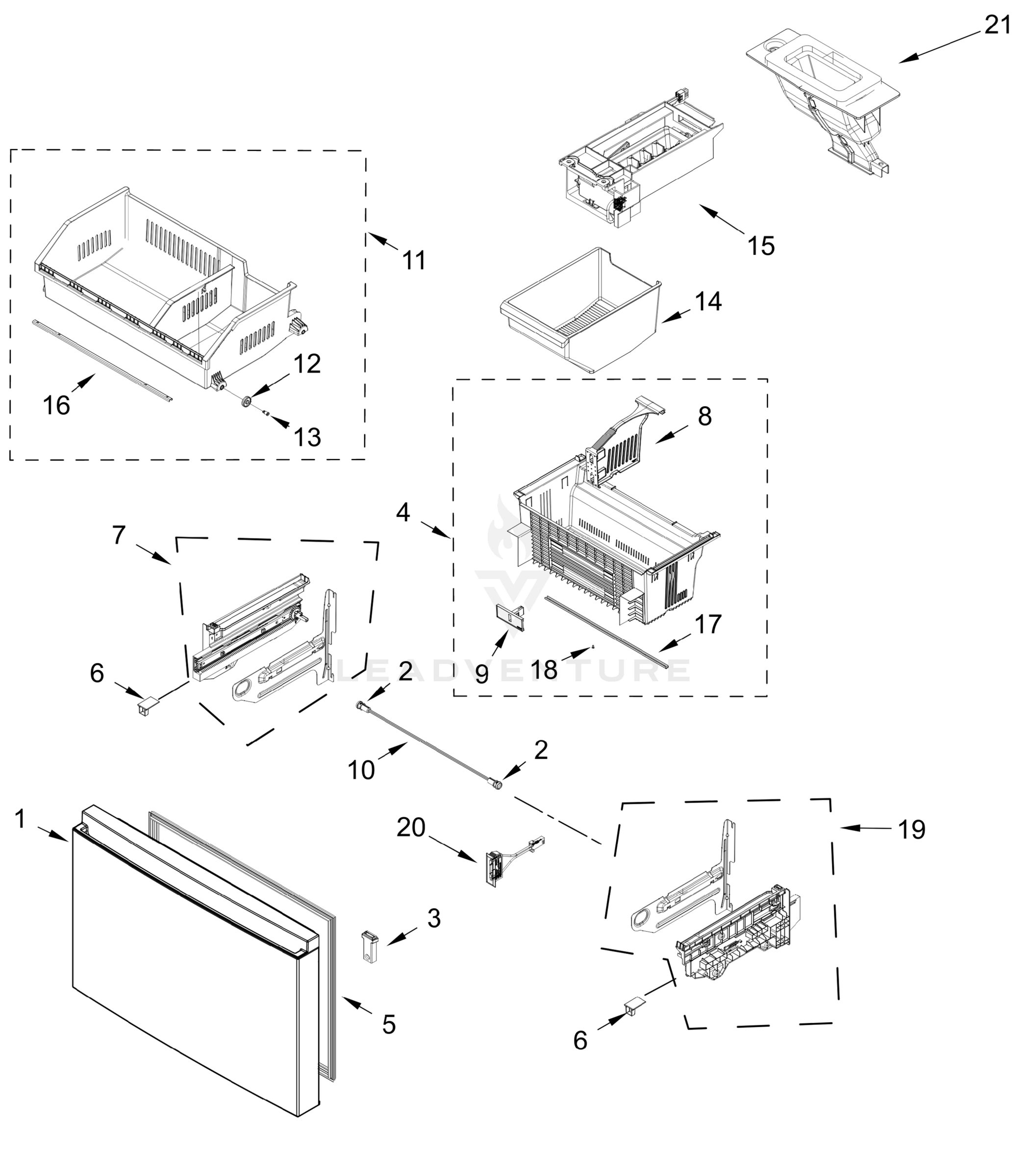 FREEZER DOOR PARTS