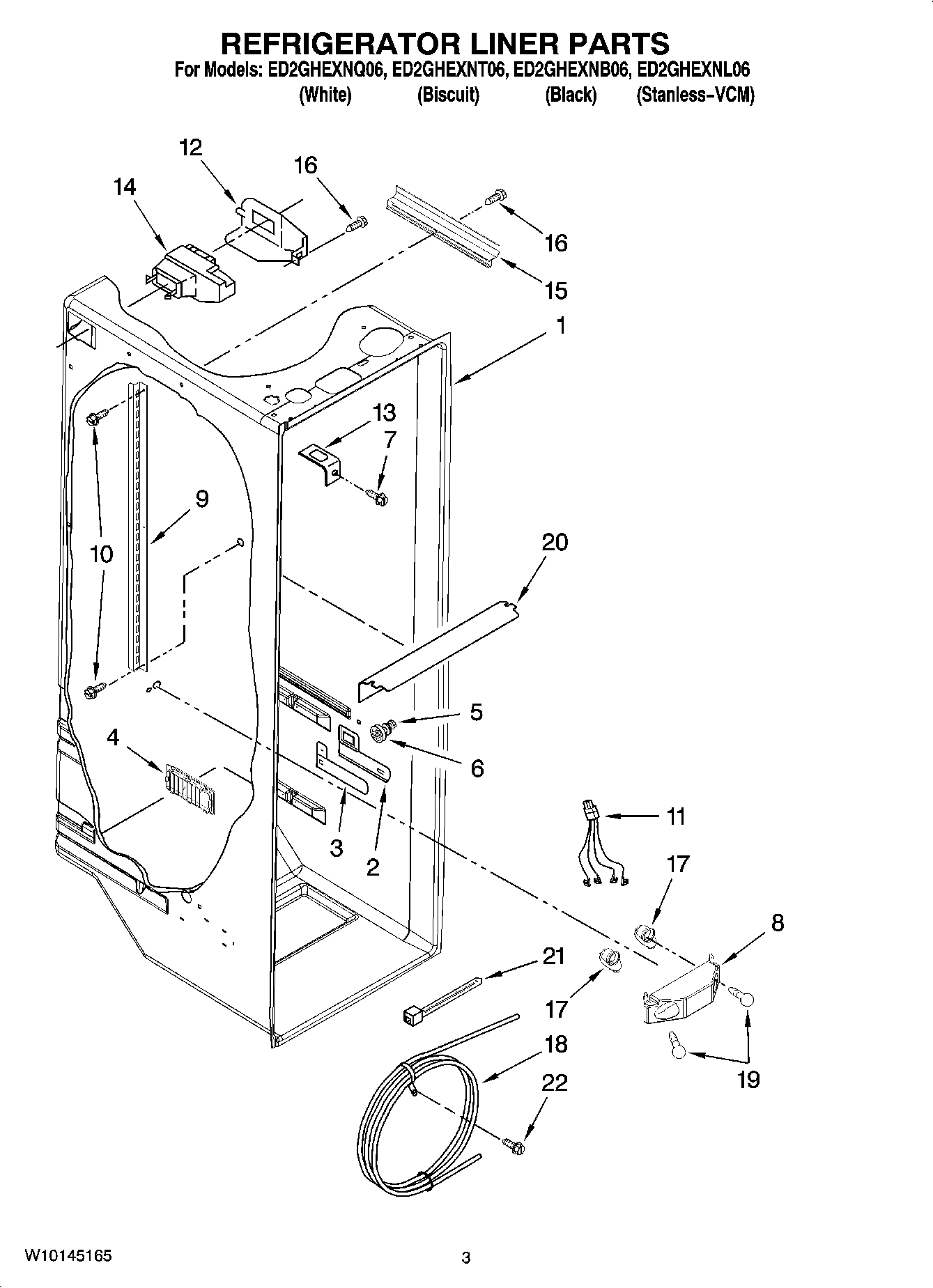 02 - REFRIGERATOR LINER PARTS