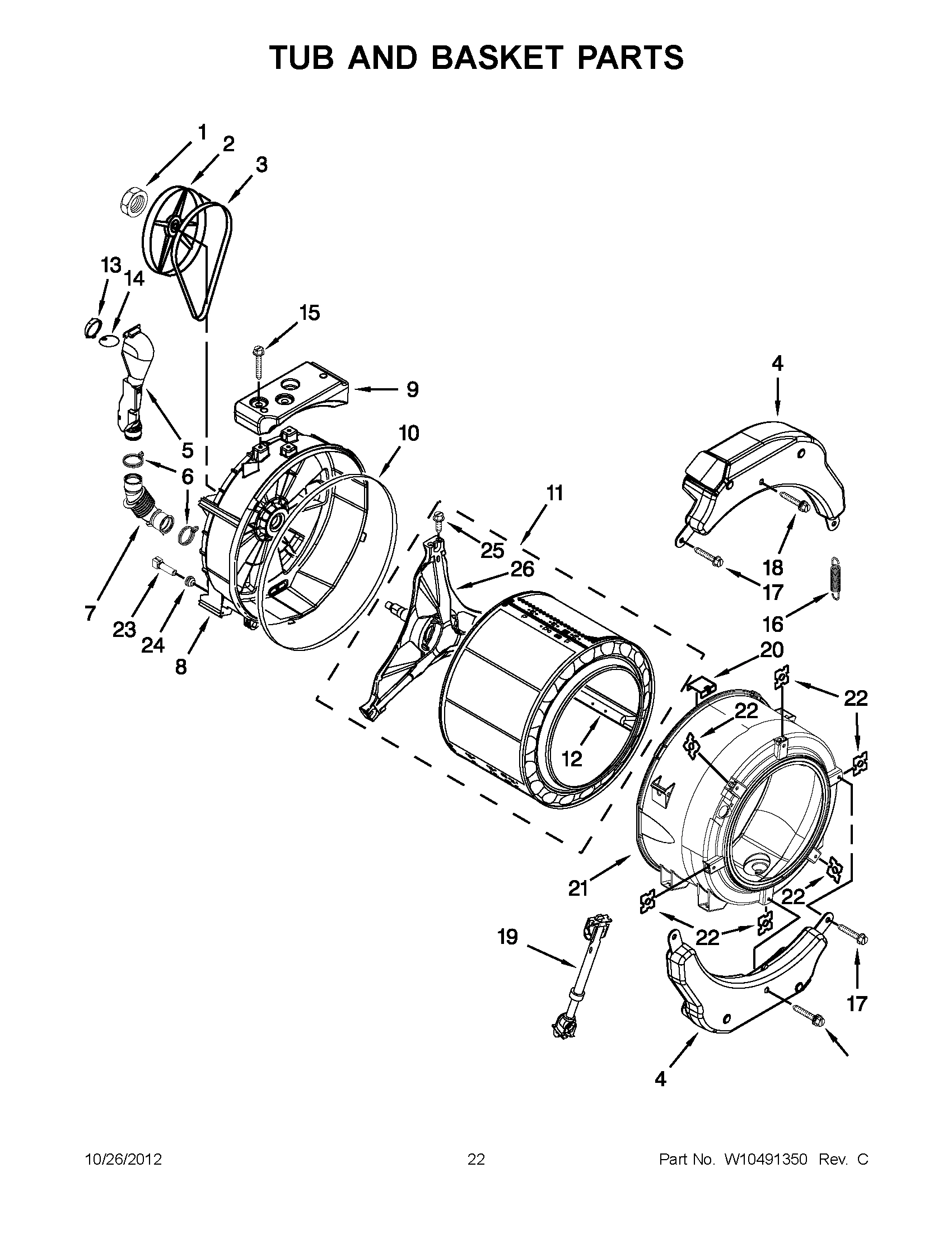 11 - TUB AND BASKET PARTS