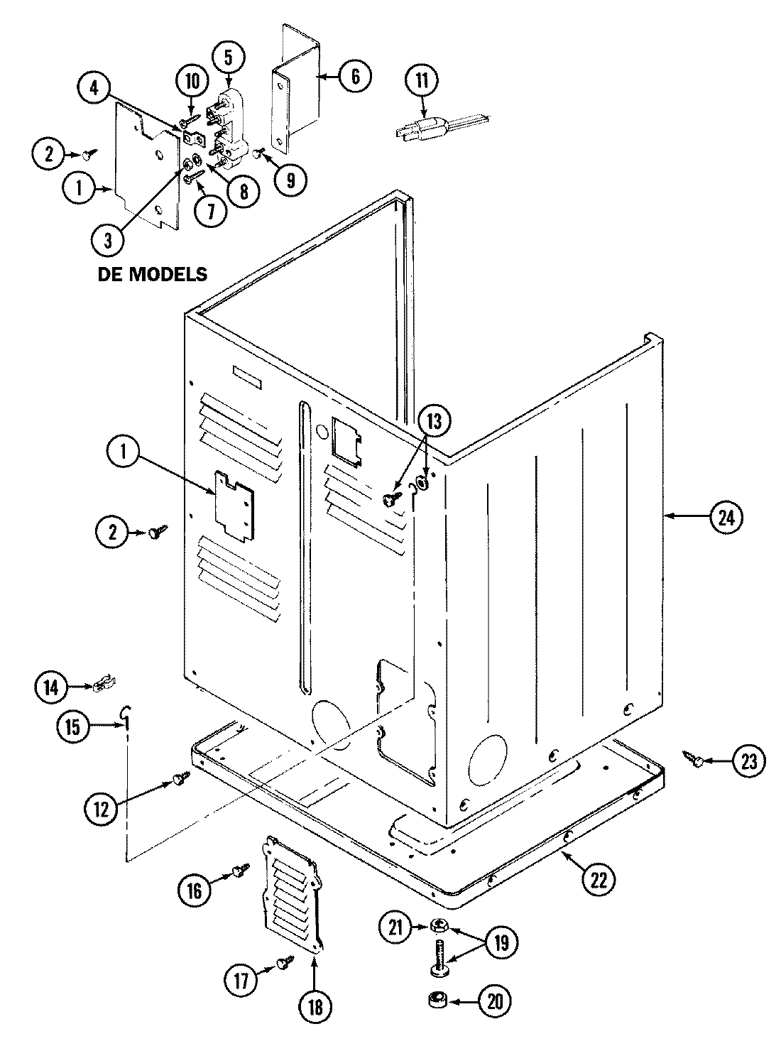 02 - CABINET-REAR (LDE7304ACM & LDE7304ADM)