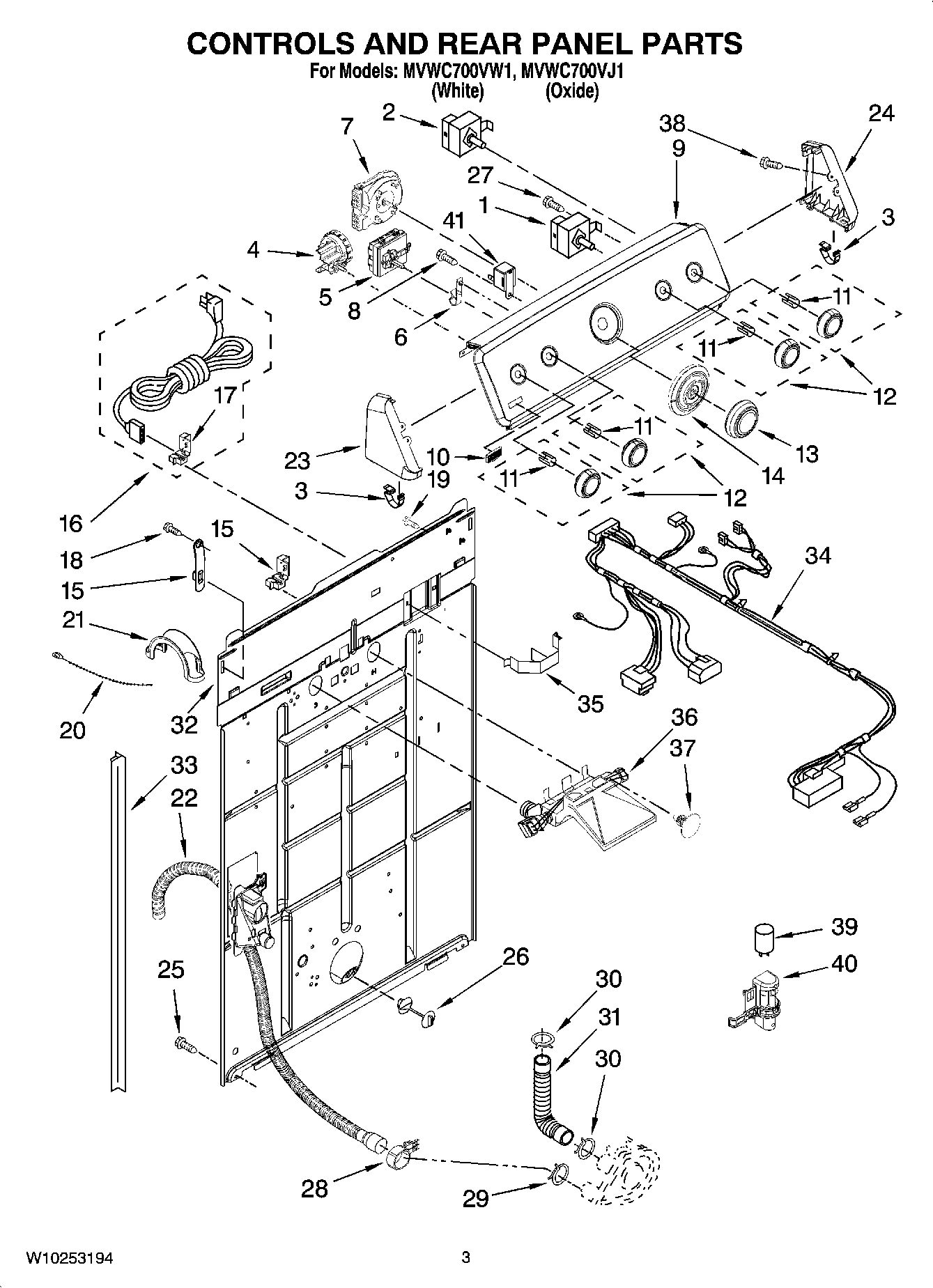 02 - CONTROLS AND REAR PANEL PARTS
