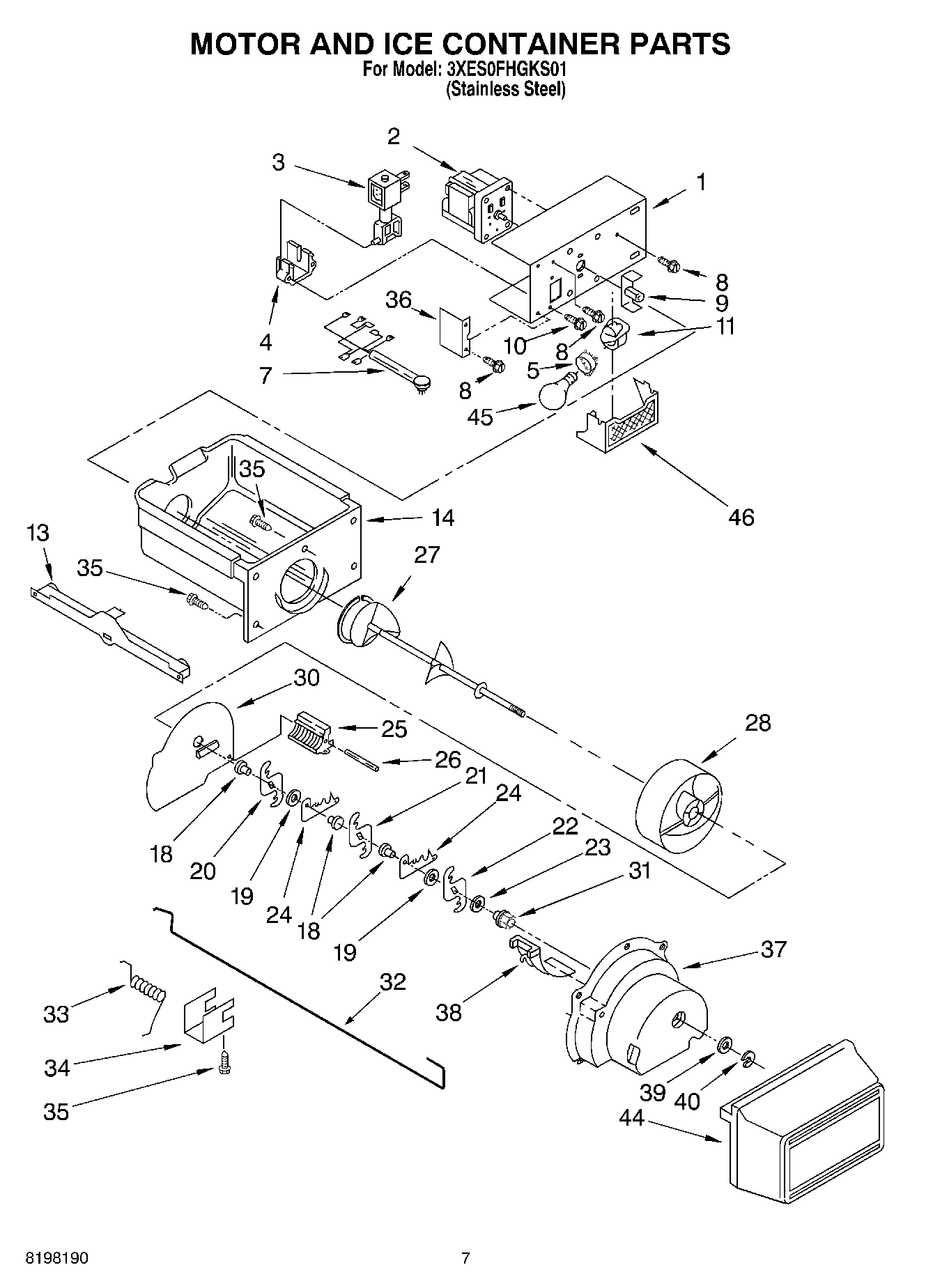 04 - MOTOR AND ICE CONTAINER