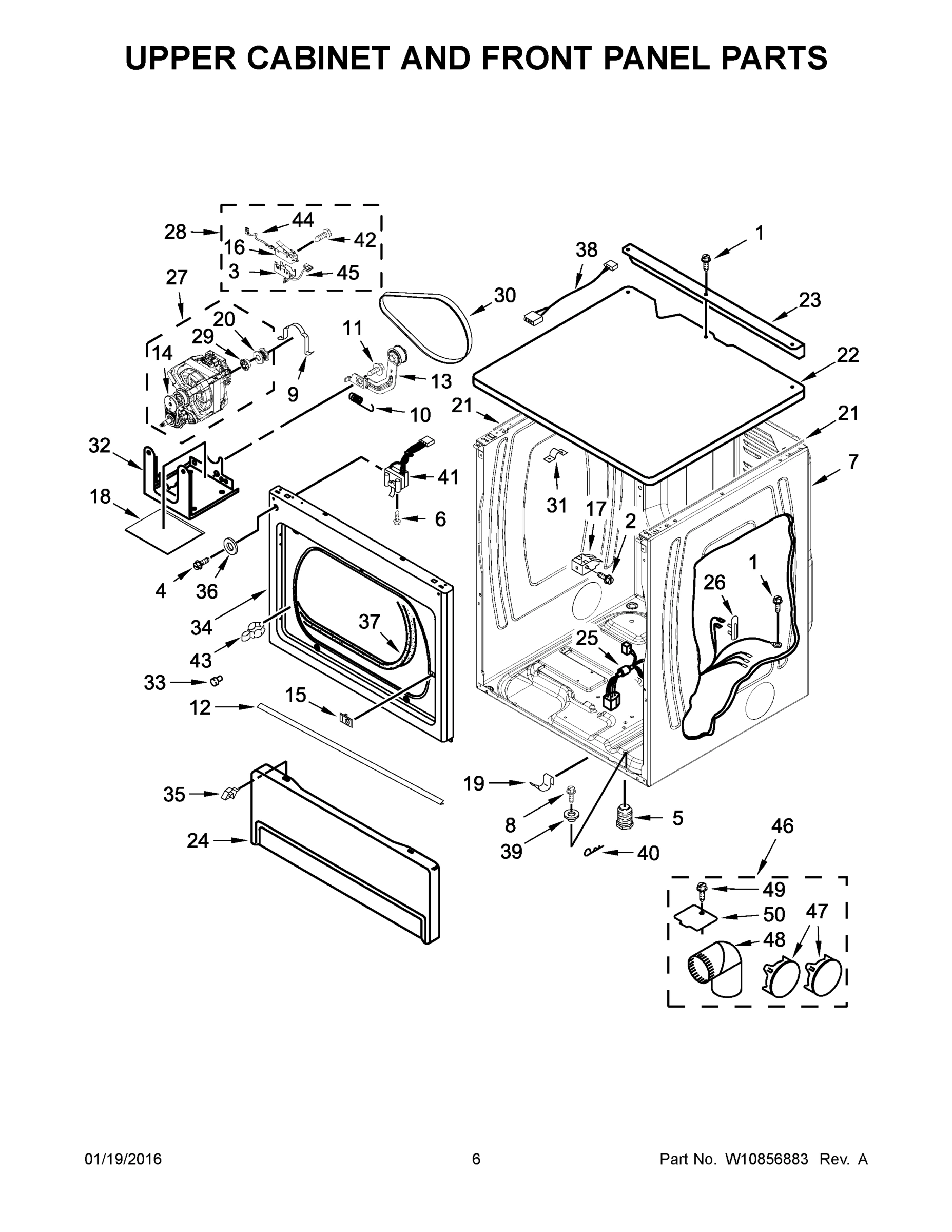 04 - UPPER CABINET AND FRONT PANEL PARTS