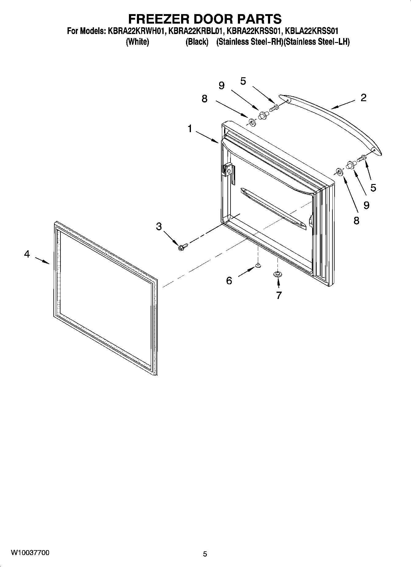 03 - FREEZER DOOR PARTS
