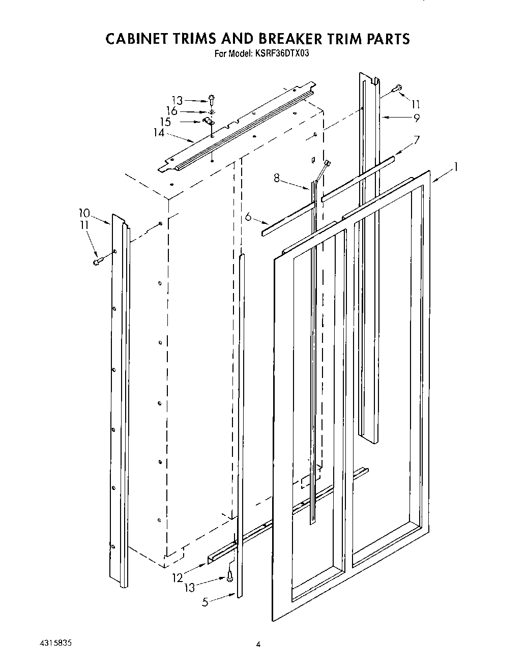 02 - CABINET TRIMS AND BREAKER TRIM