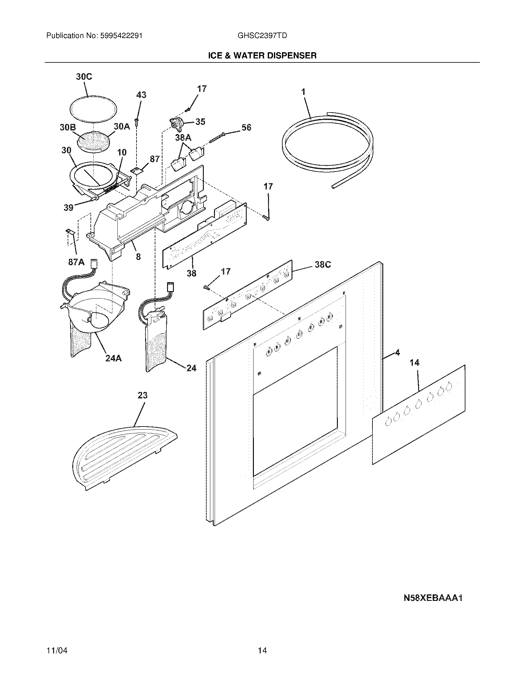 15 - ICE & WATER DISPENSER