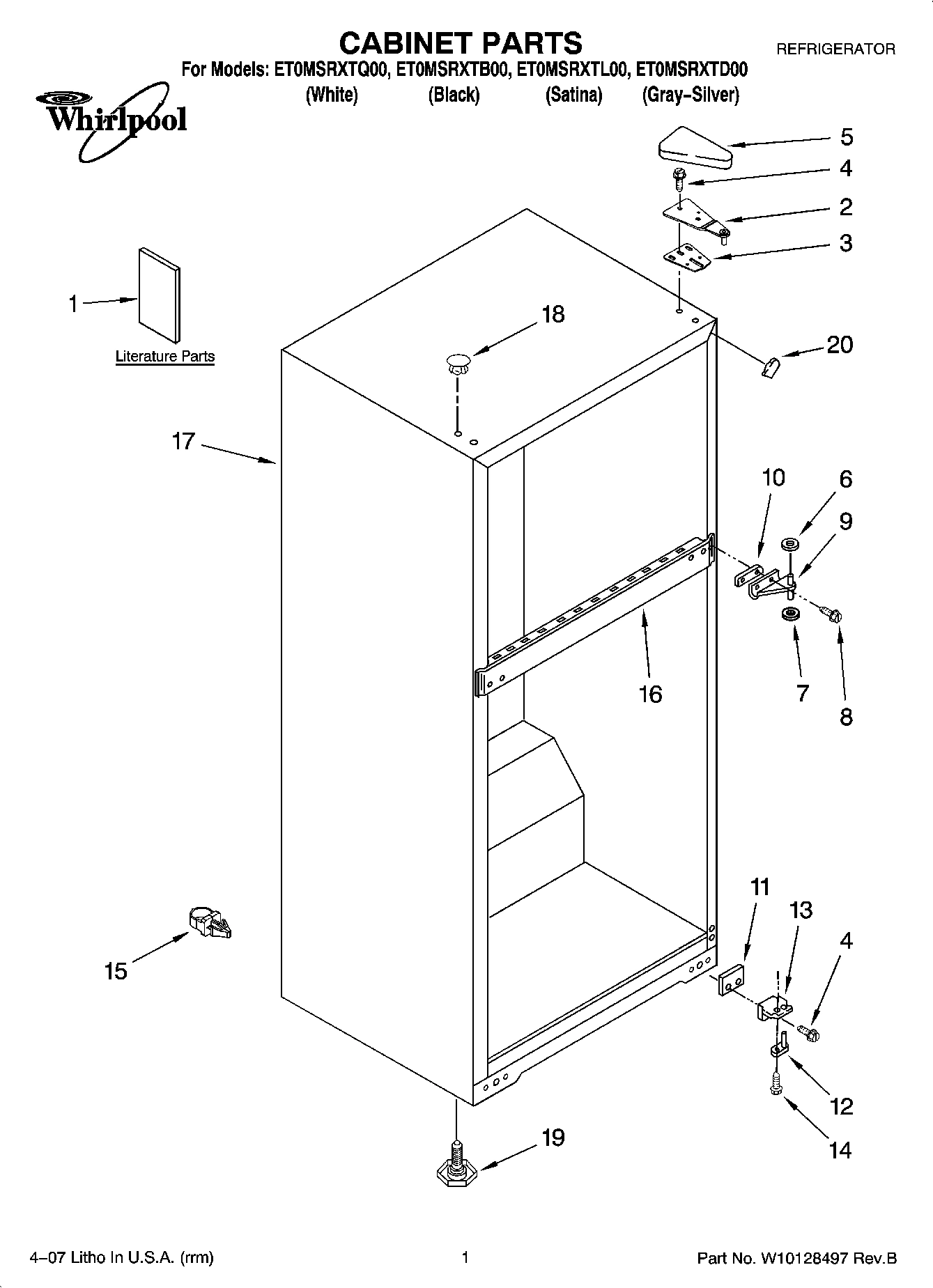 01 - CABINET PARTS