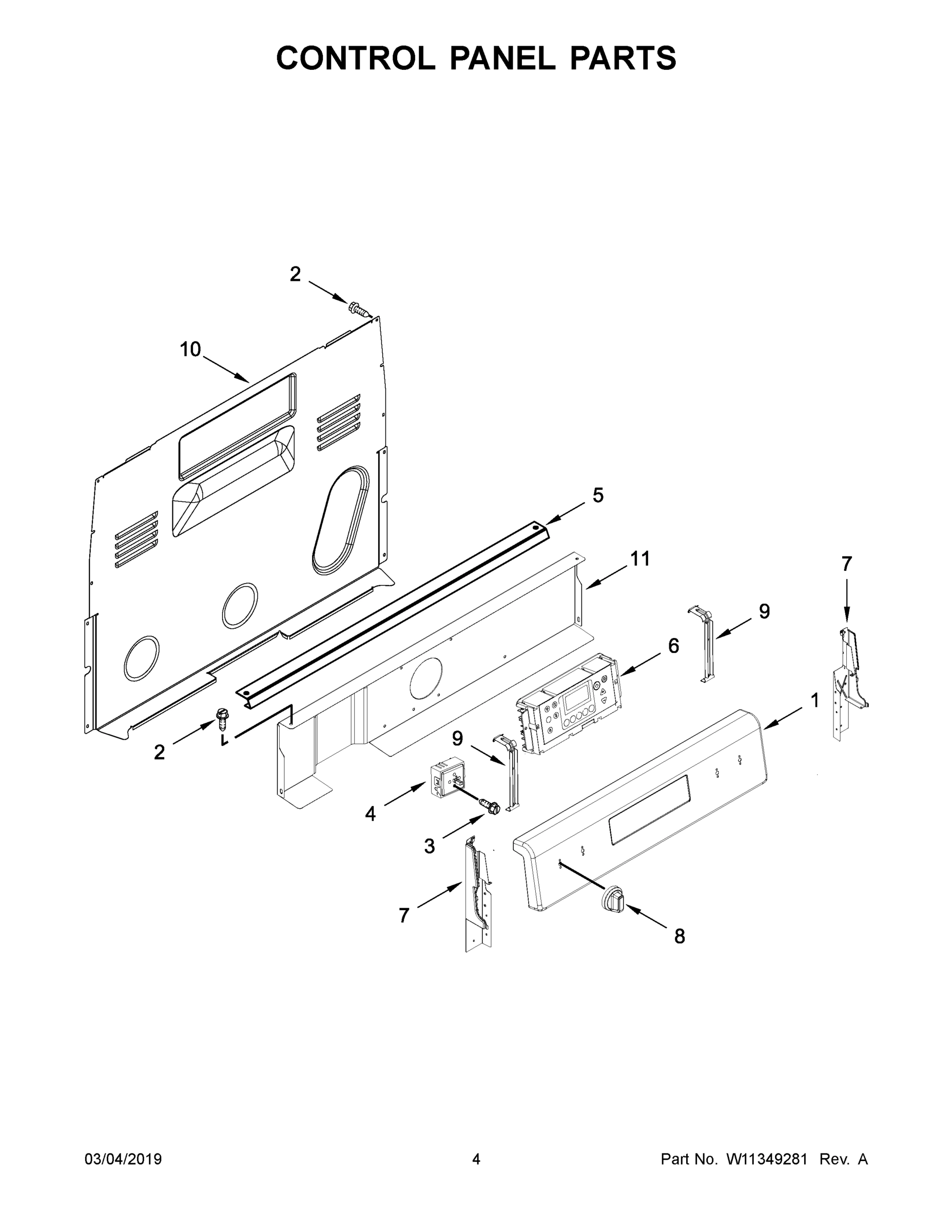 03 - CONTROL PANEL PARTS