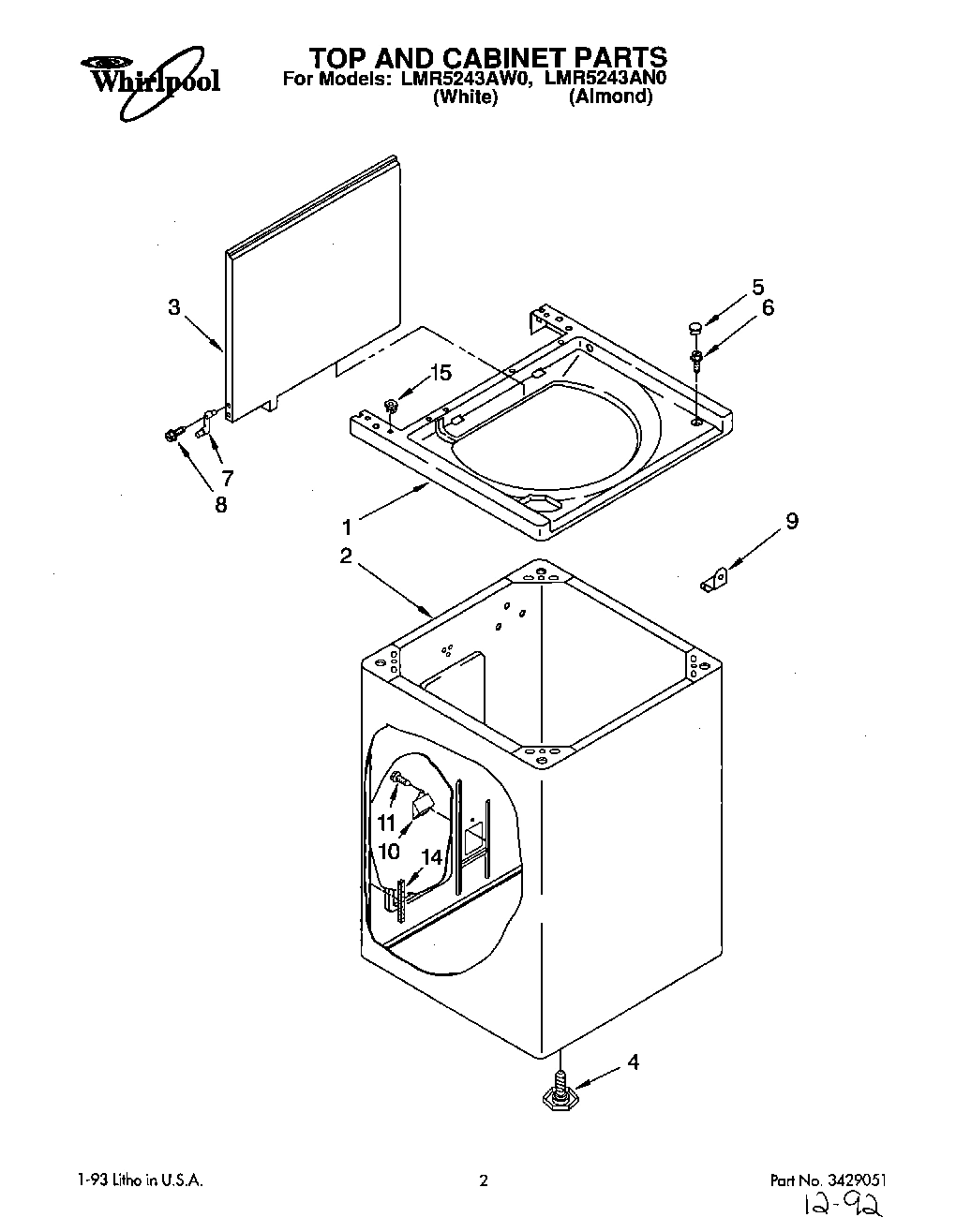 01 - TOP AND CABINET, LIT/OPTIONAL
