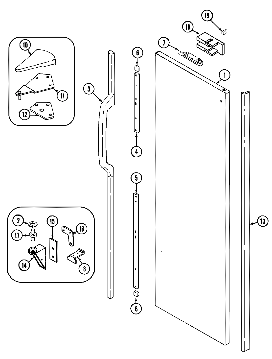 12 - FRESH FOOD OUTER DOOR (REV.11)