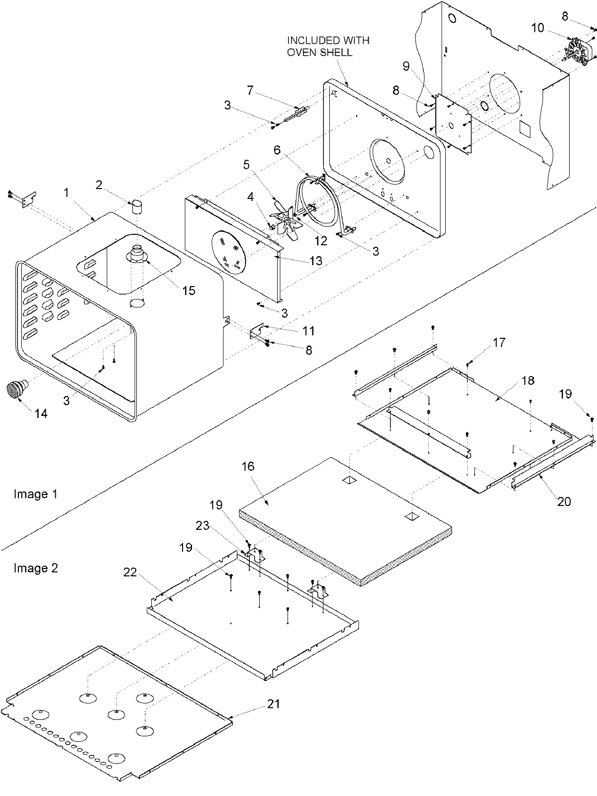 04 - OVEN & BOTTOM INSULATION ASSY