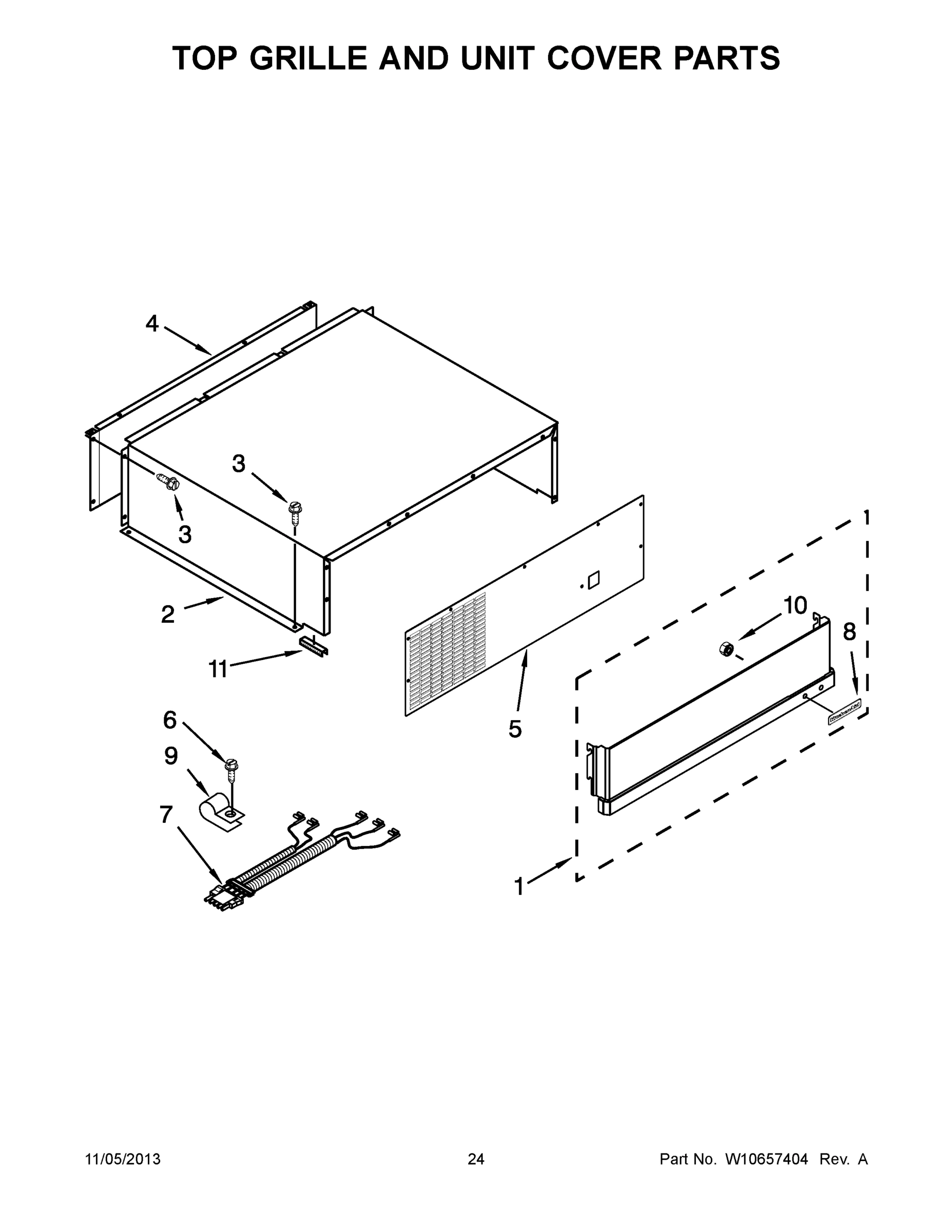 13 - TOP GRILLE AND UNIT COVER PARTS