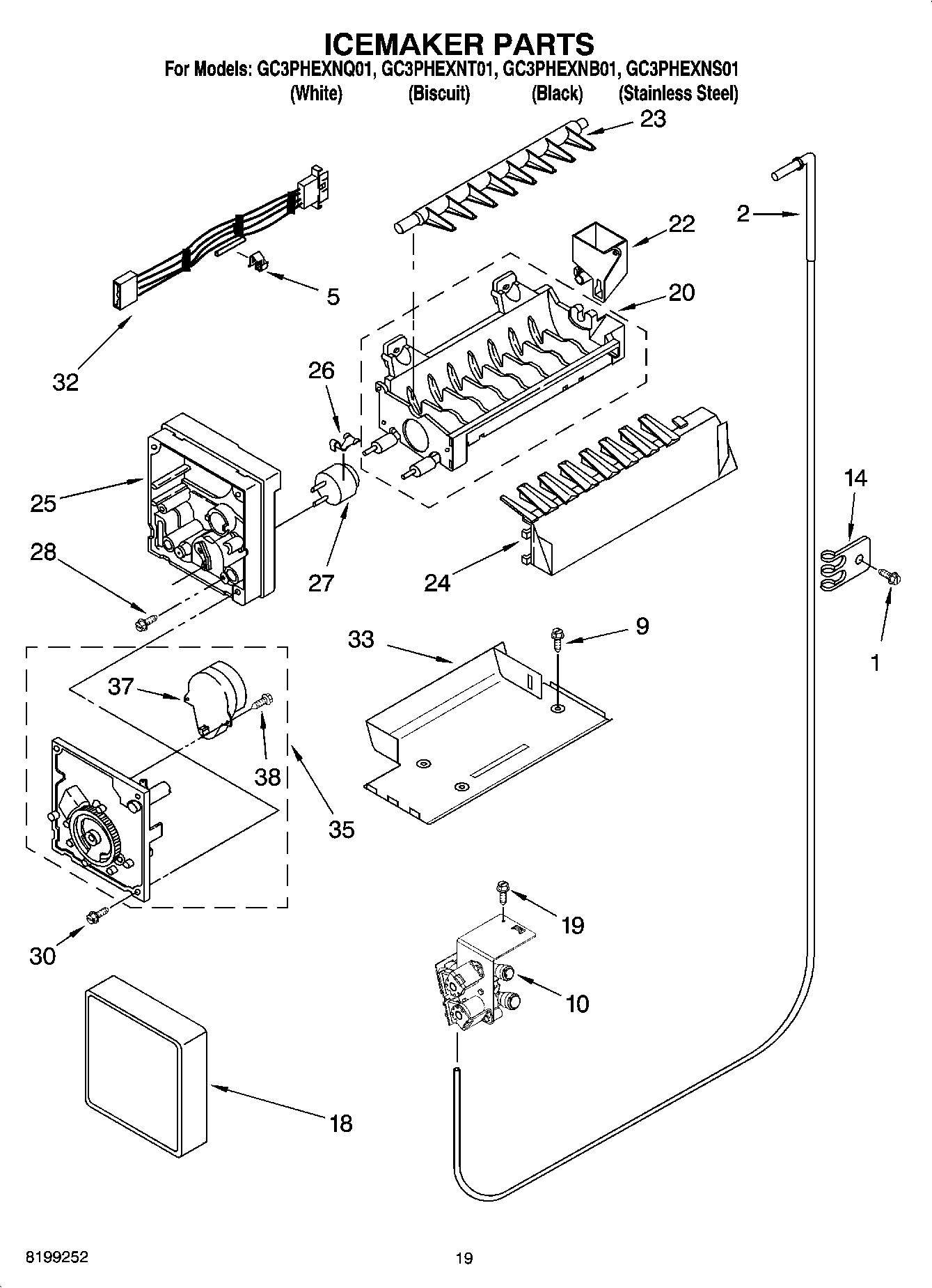 12 - ICEMAKER PARTS, OPTIONAL PARTS
