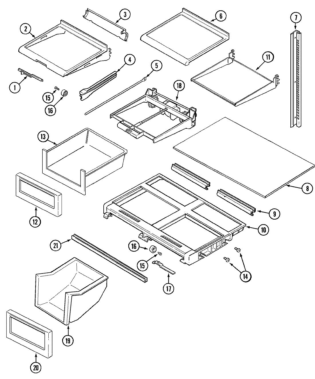 09 - SHELVES & ACCESSORIES (BISQUE)