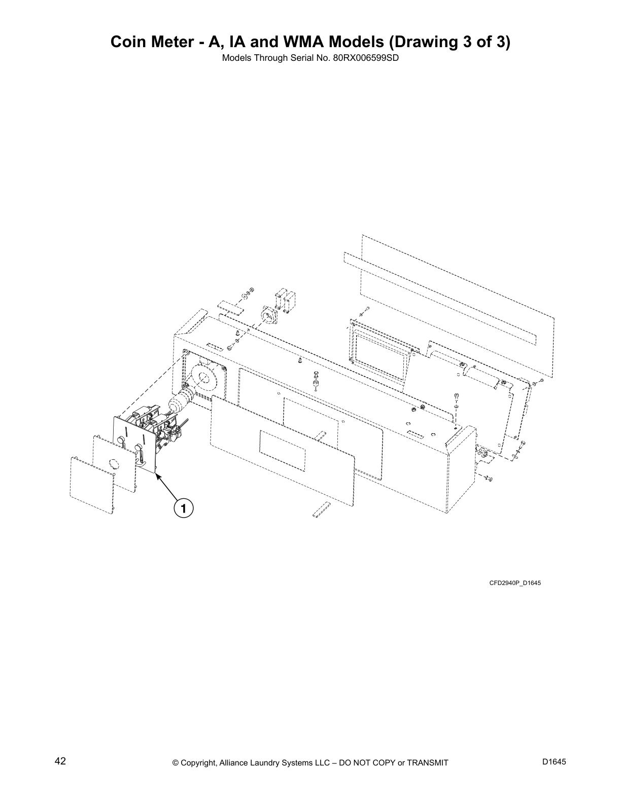 Coin Meter - A, IA and WMA Models (Drawing 3 of 3)