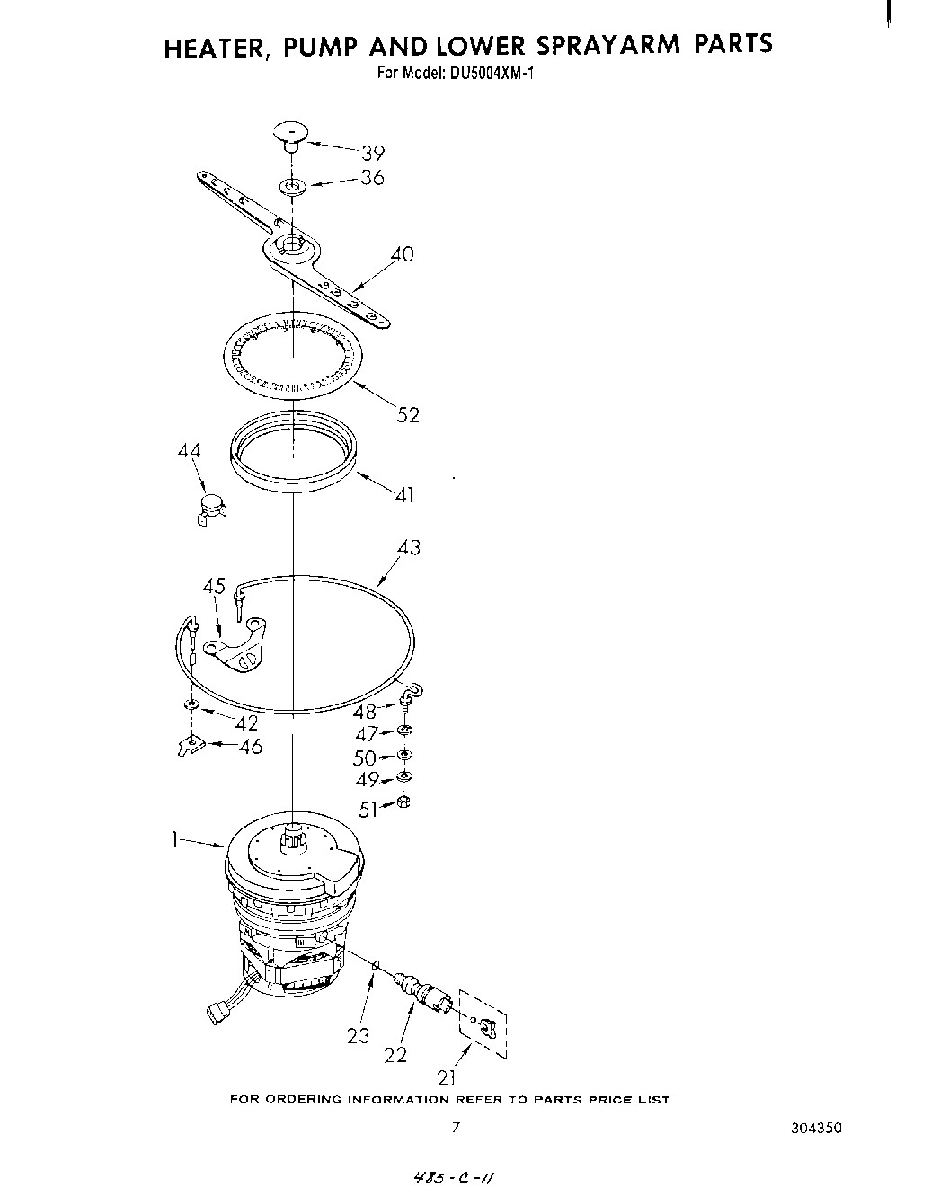 05 - HEATER, PUMP AND LOWER SPRAY ARM