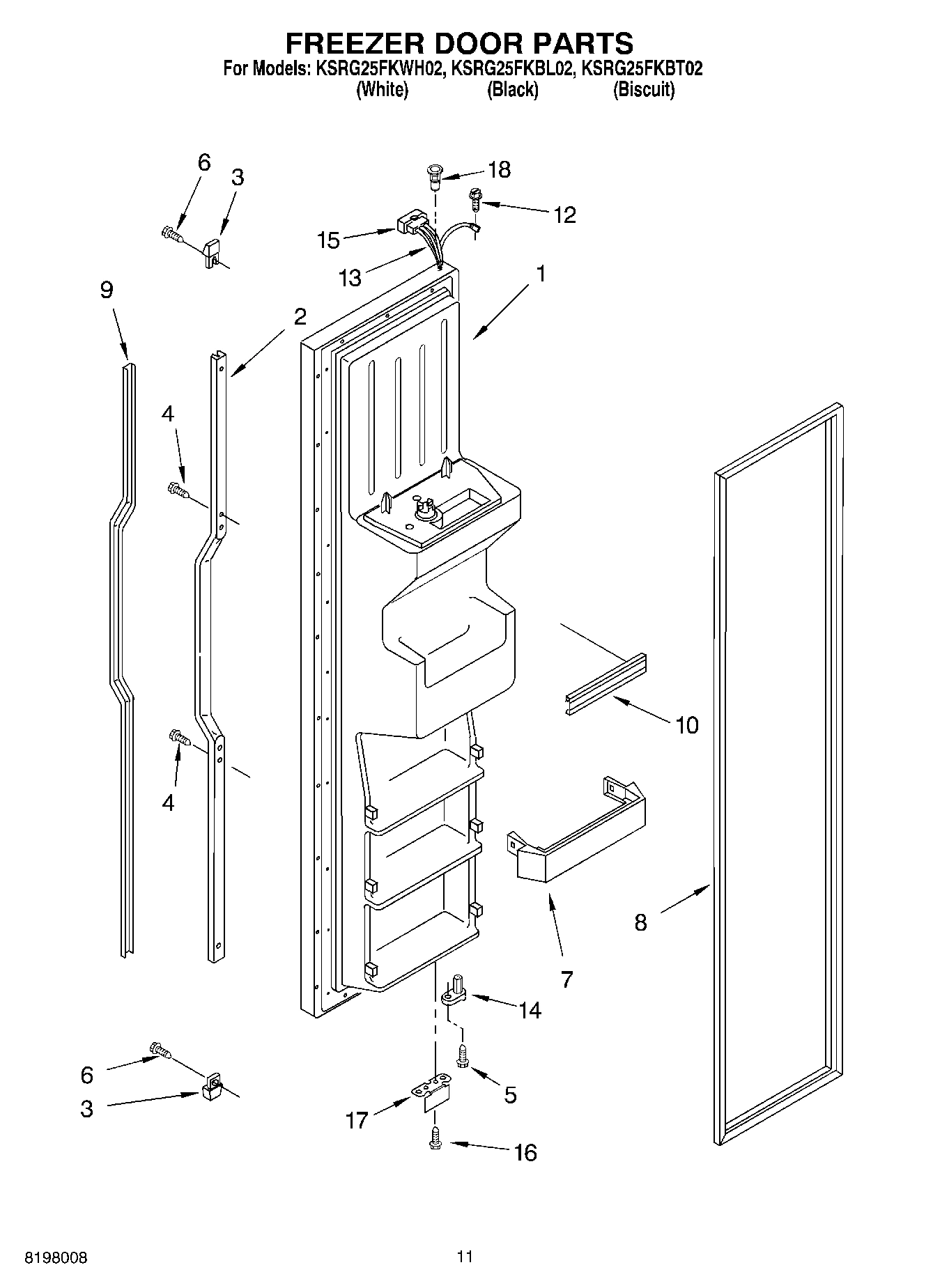 07 - FREEZER DOOR PARTS