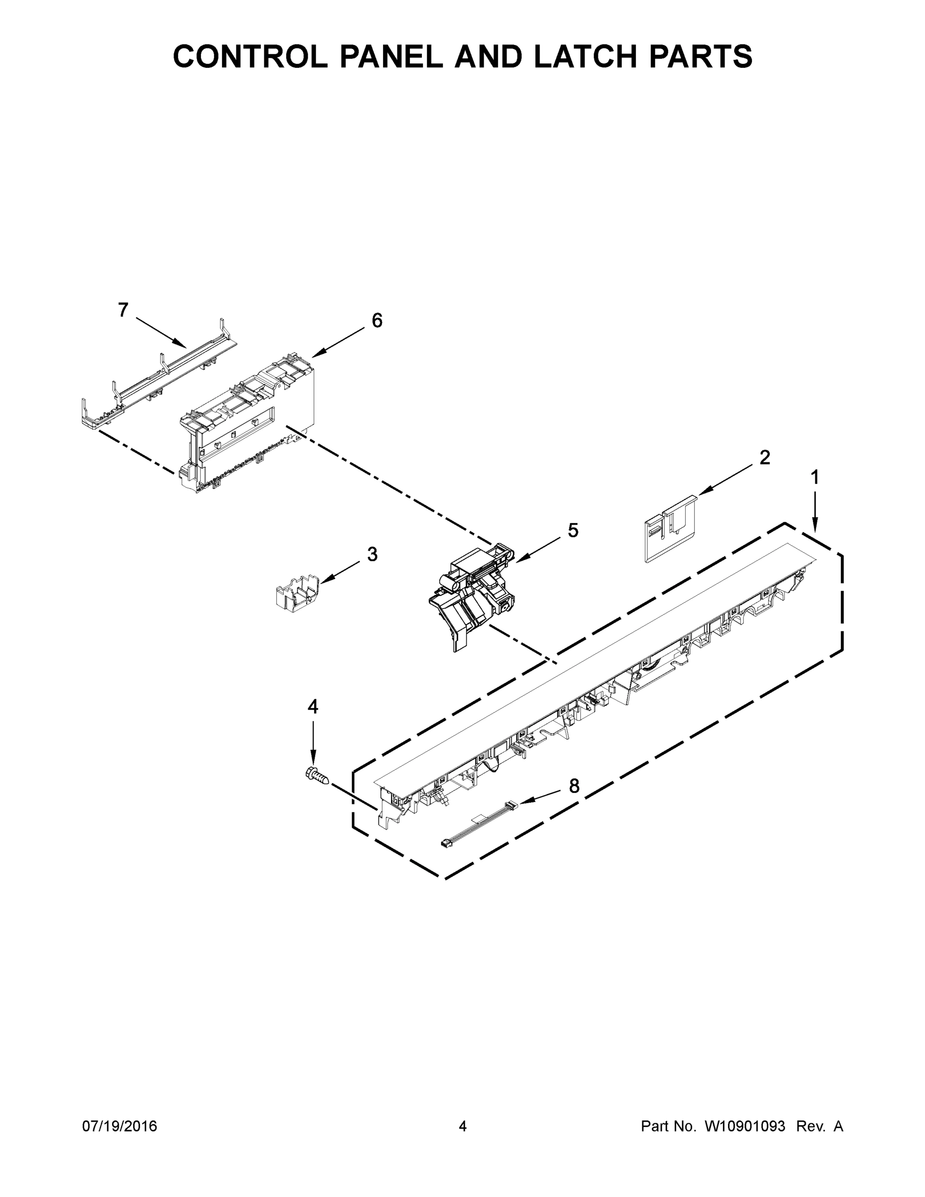 03 - CONTROL PANEL AND LATCH PARTS