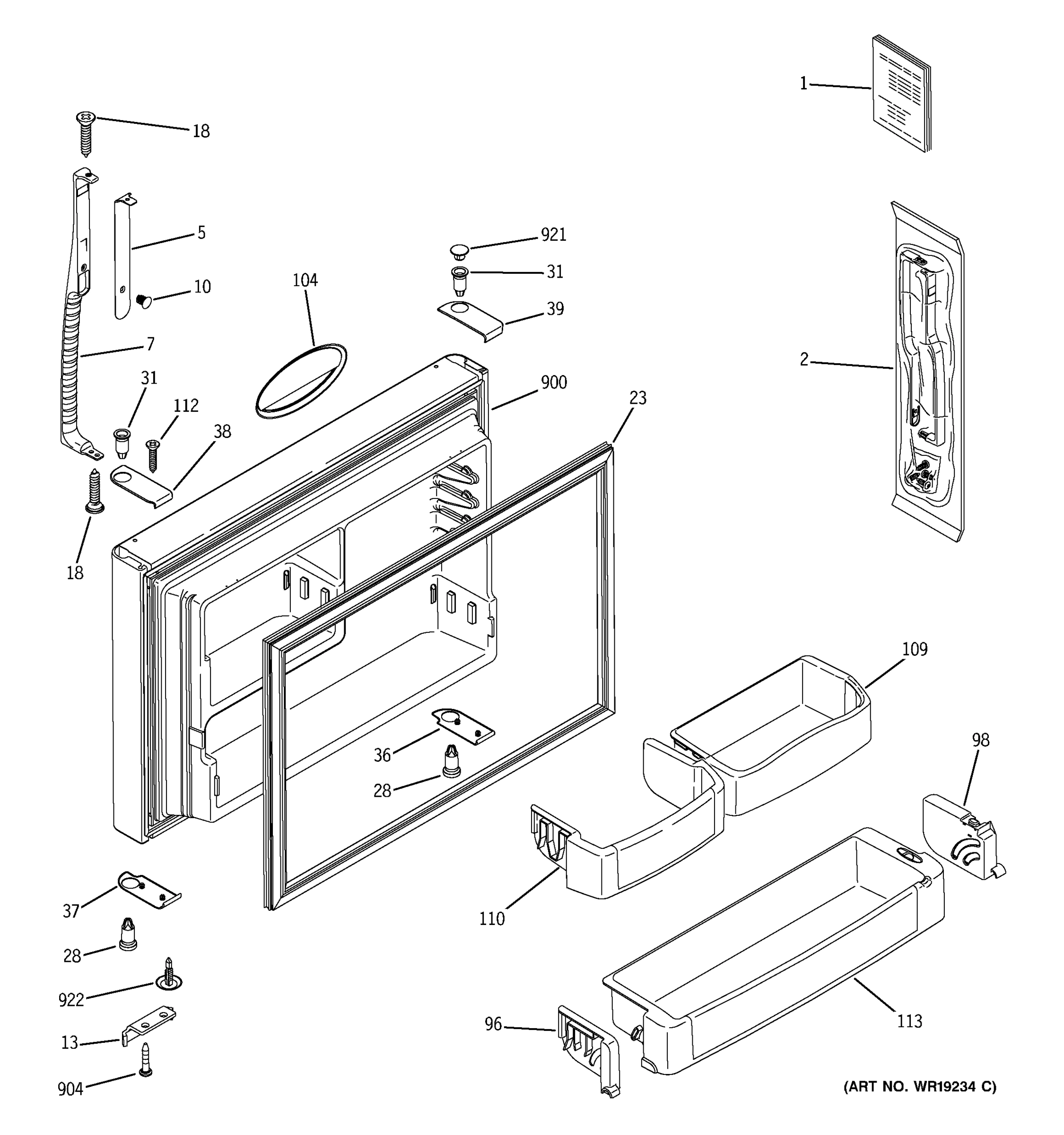 FREEZER DOOR