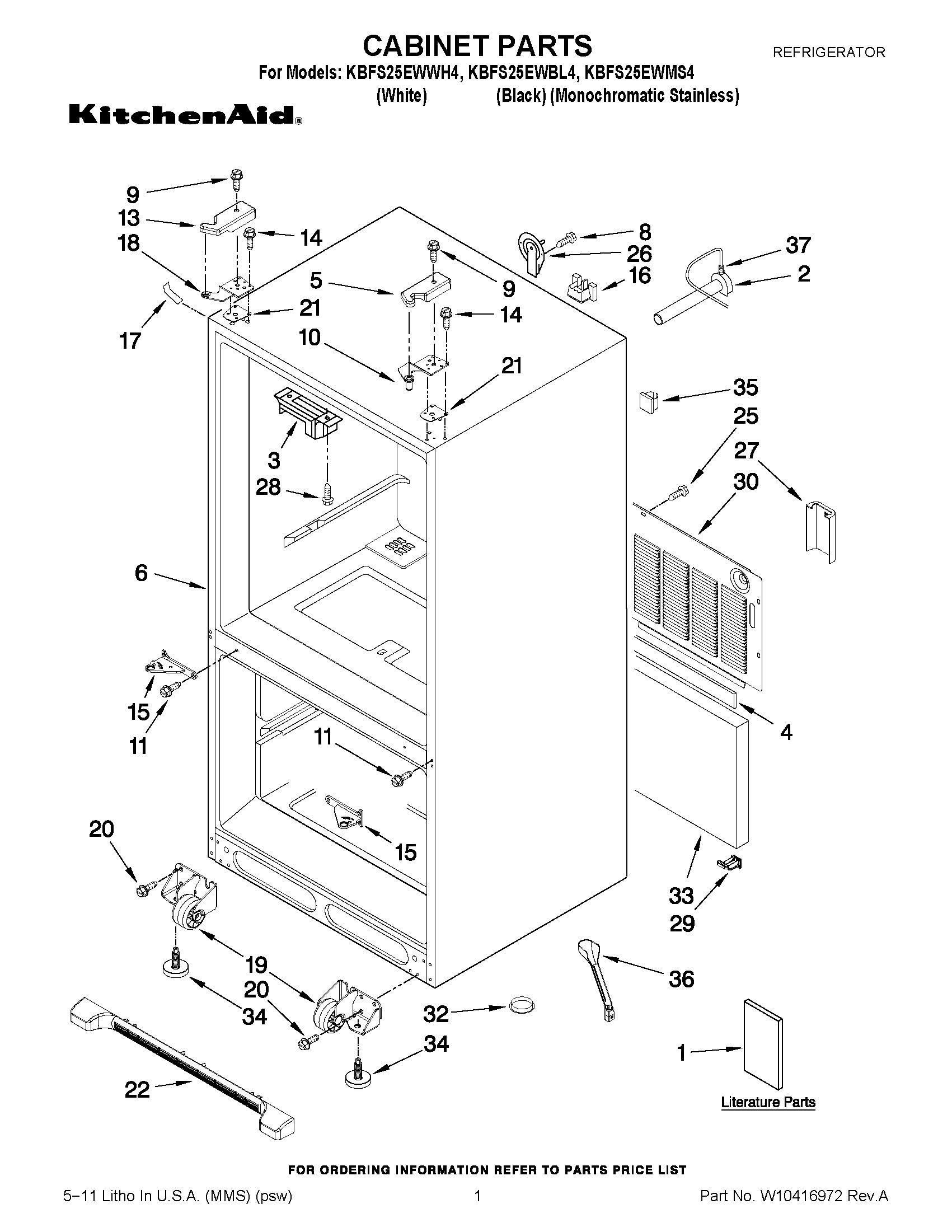 01 - CABINET PARTS