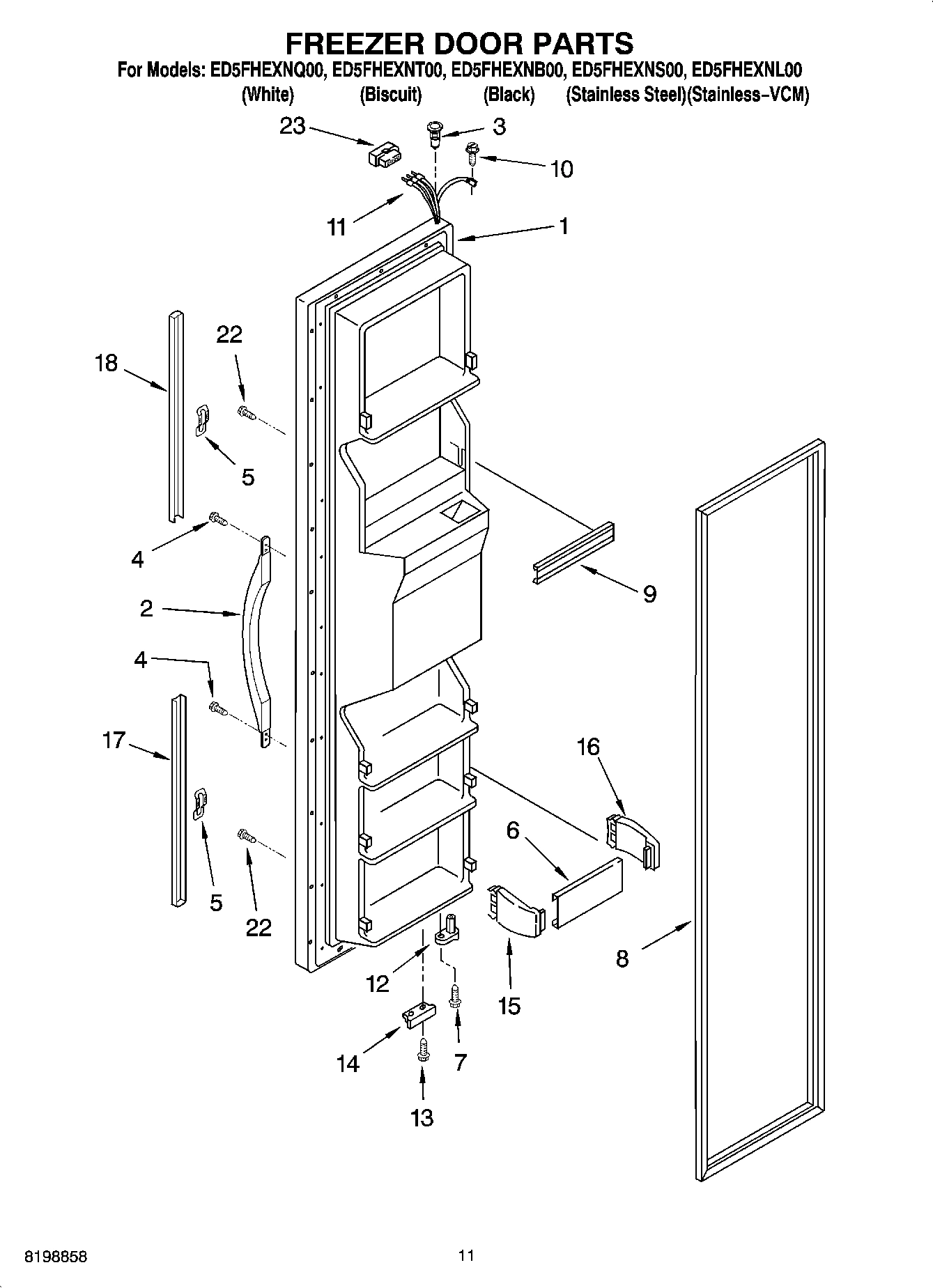07 - FREEZER DOOR PARTS