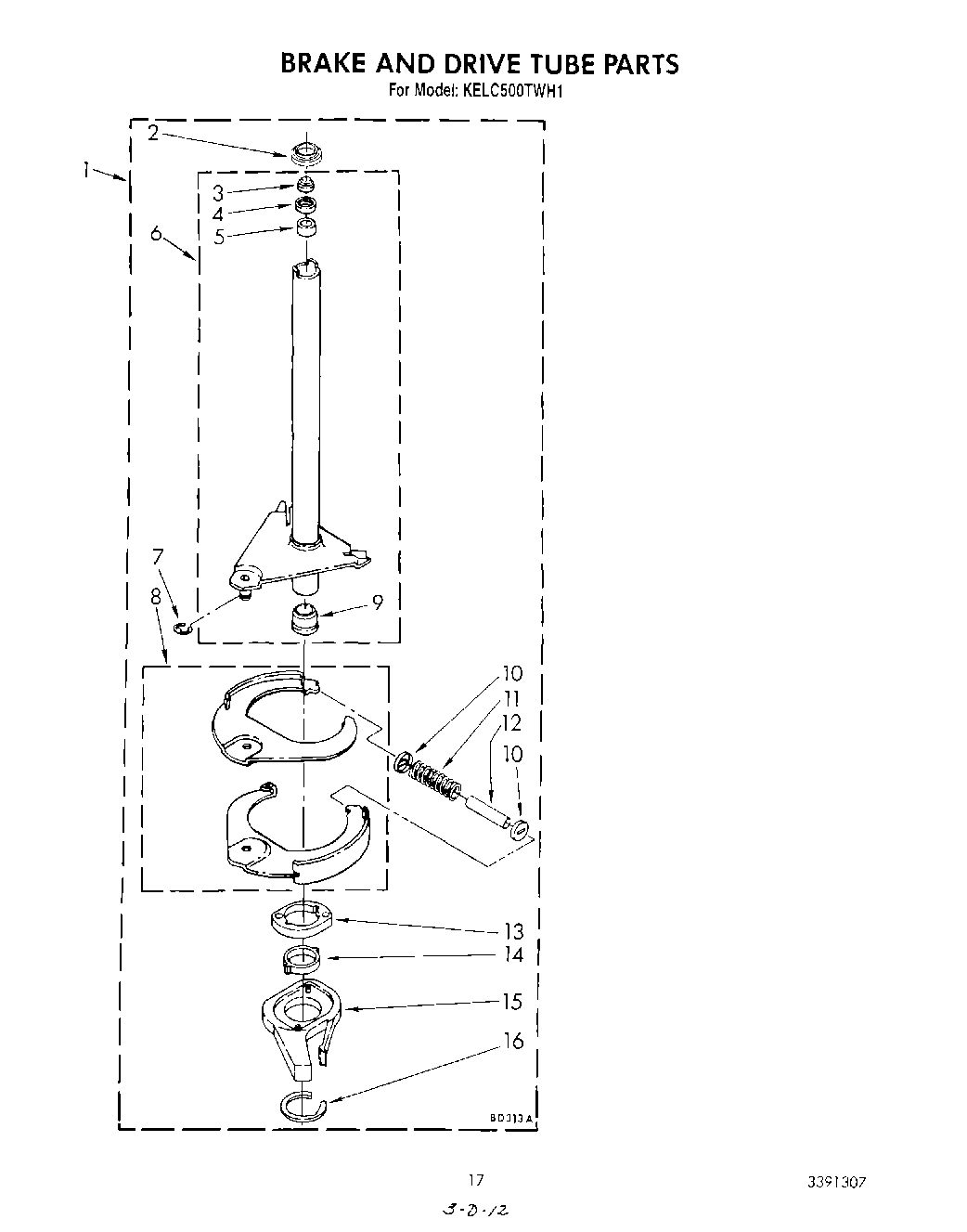 14 - BRAKE AND DRIVE TUBE