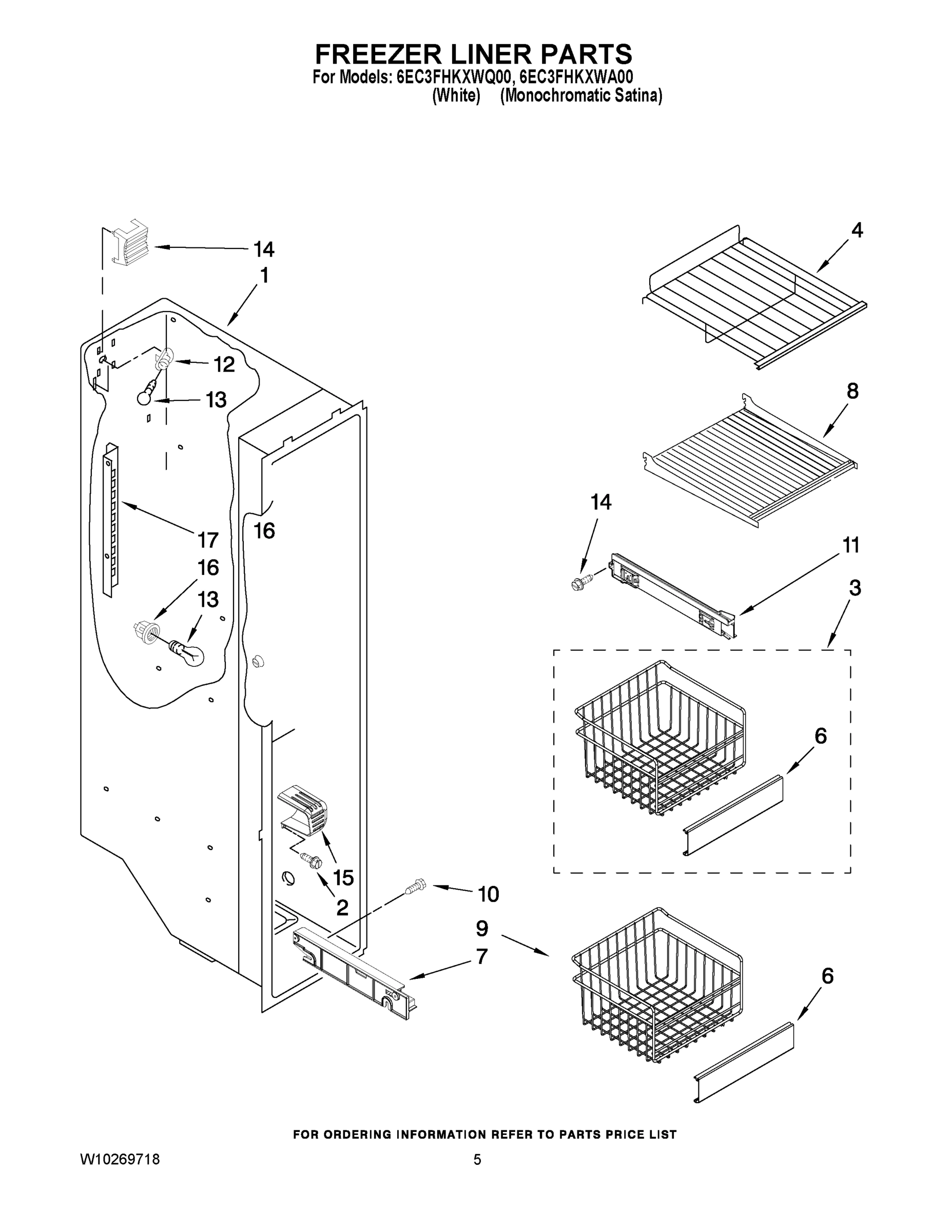 04 - FREEZER LINER PARTS