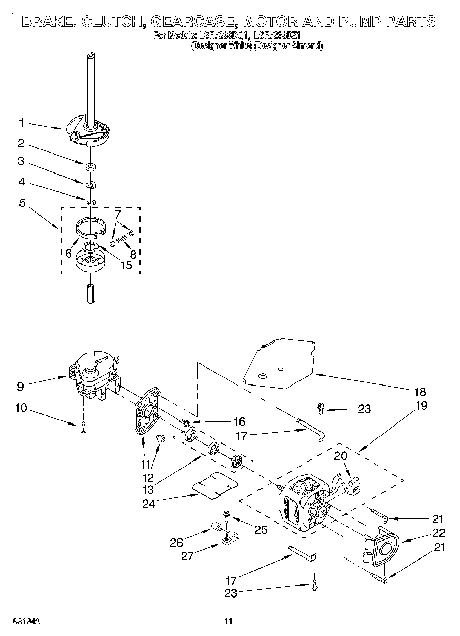 08 - BRAKE, CLUTCH, GEARCASE, MOTOR AND PUMP