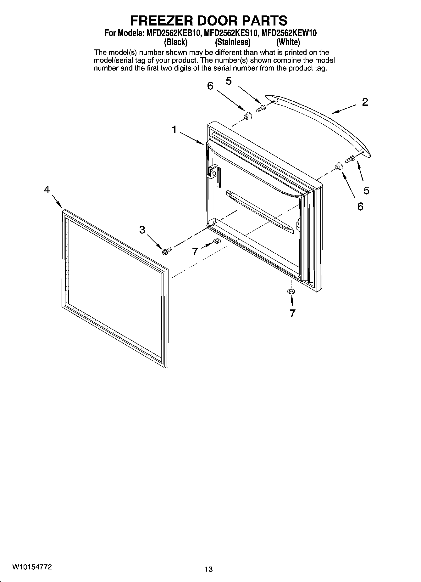 07 - FREEZER DOOR PARTS