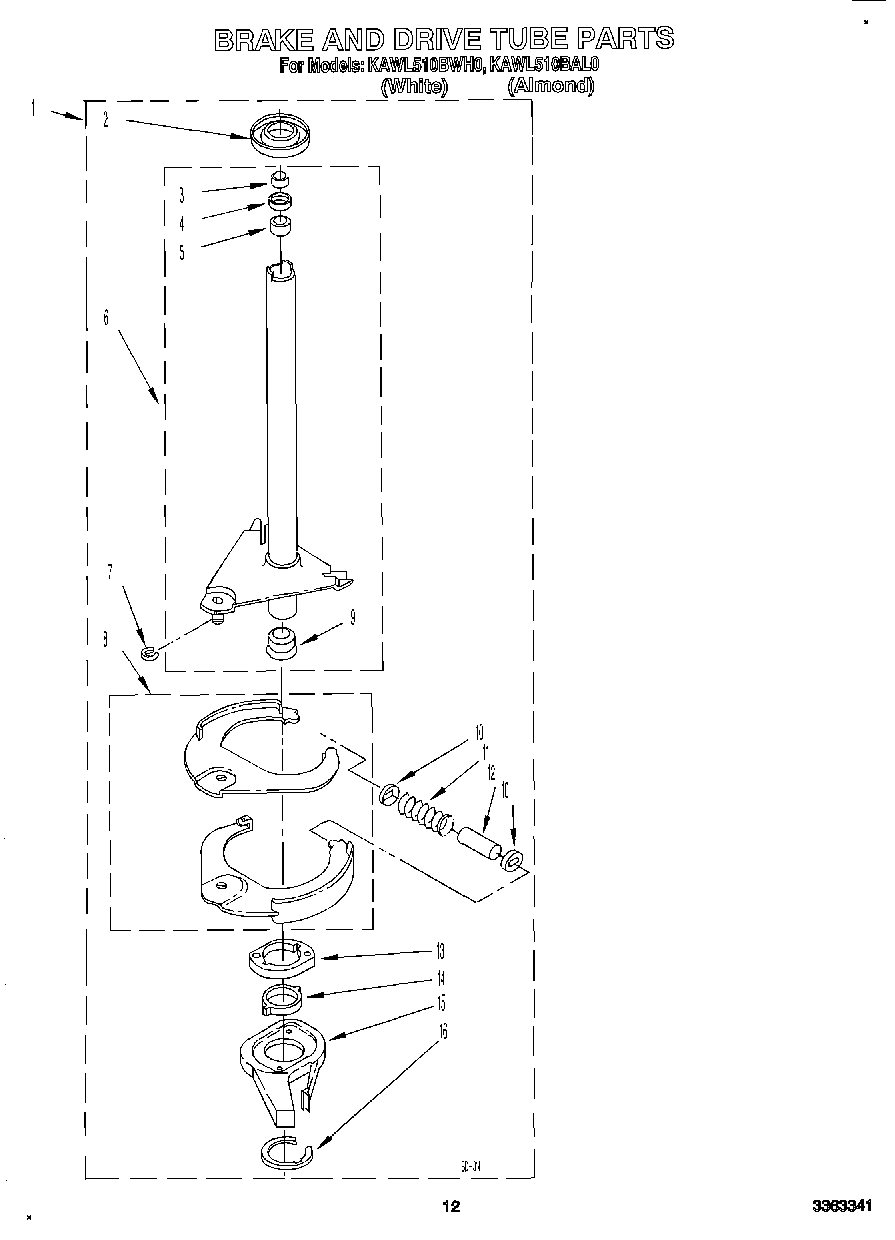 10 - BRAKE AND DRIVE TUBE